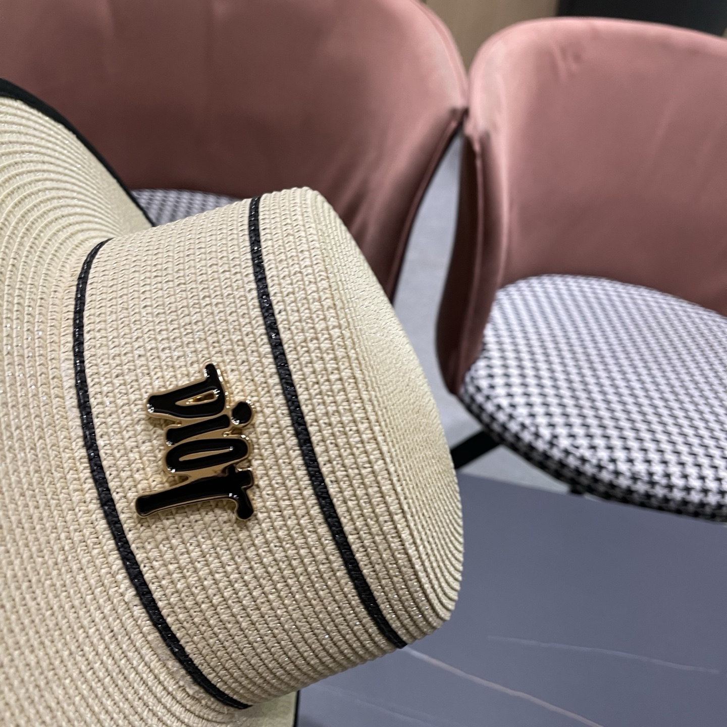 Dior迪奥新款平顶草帽，日本纸草制作，跑量王，头围57cm