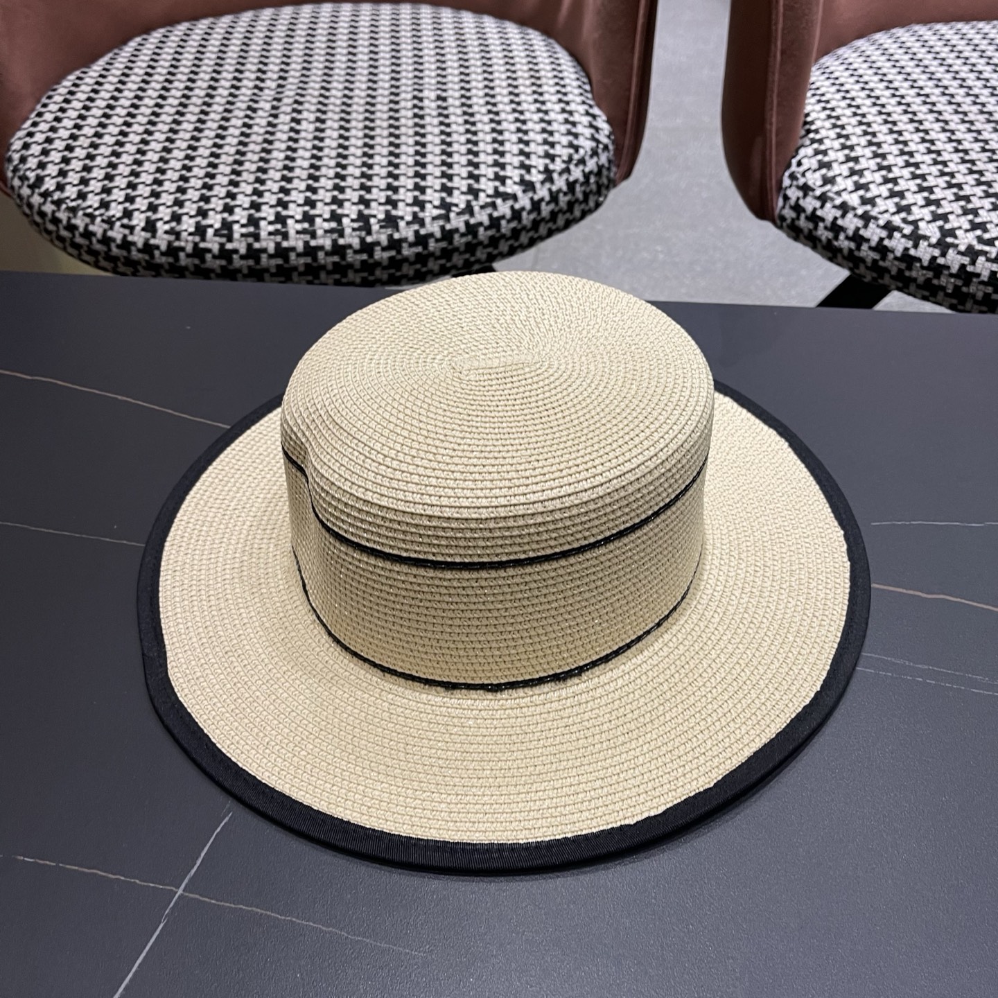 Dior迪奥新款平顶草帽，日本纸草制作，跑量王，头围57cm