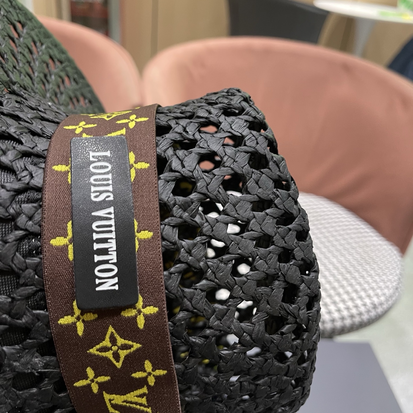 LV路易威登 新款复古巴拿马草帽女夏季镂空编织防晒遮阳帽小头围度假礼帽