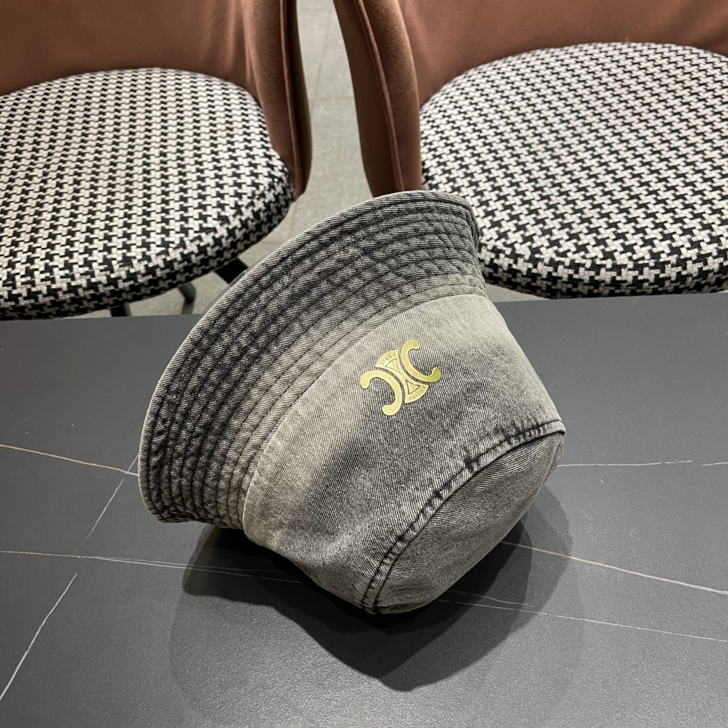 Celine 赛琳 韩版渐变牛仔渔夫帽女春秋时尚个性盆帽显脸小百搭街头小众帽子潮