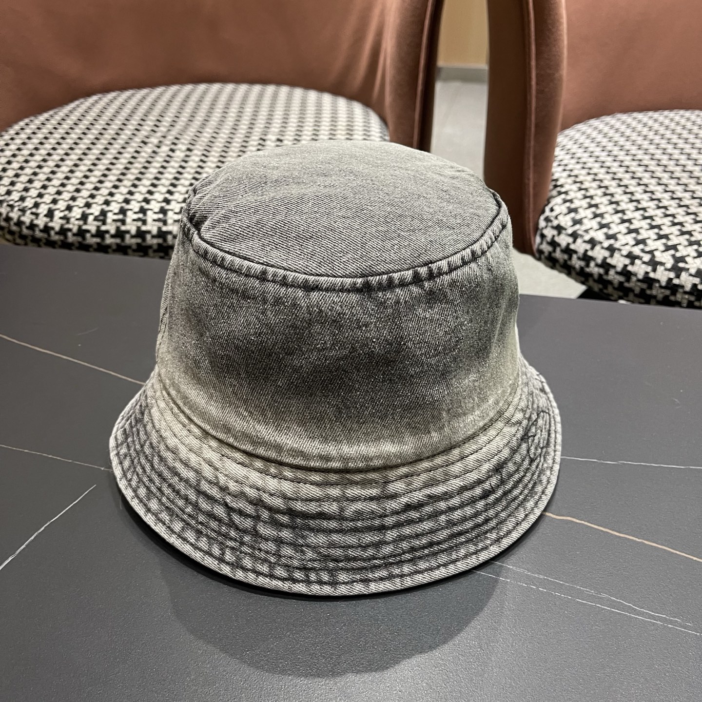 Celine 赛琳 韩版渐变牛仔渔夫帽女春秋时尚个性盆帽显脸小百搭街头小众帽子潮