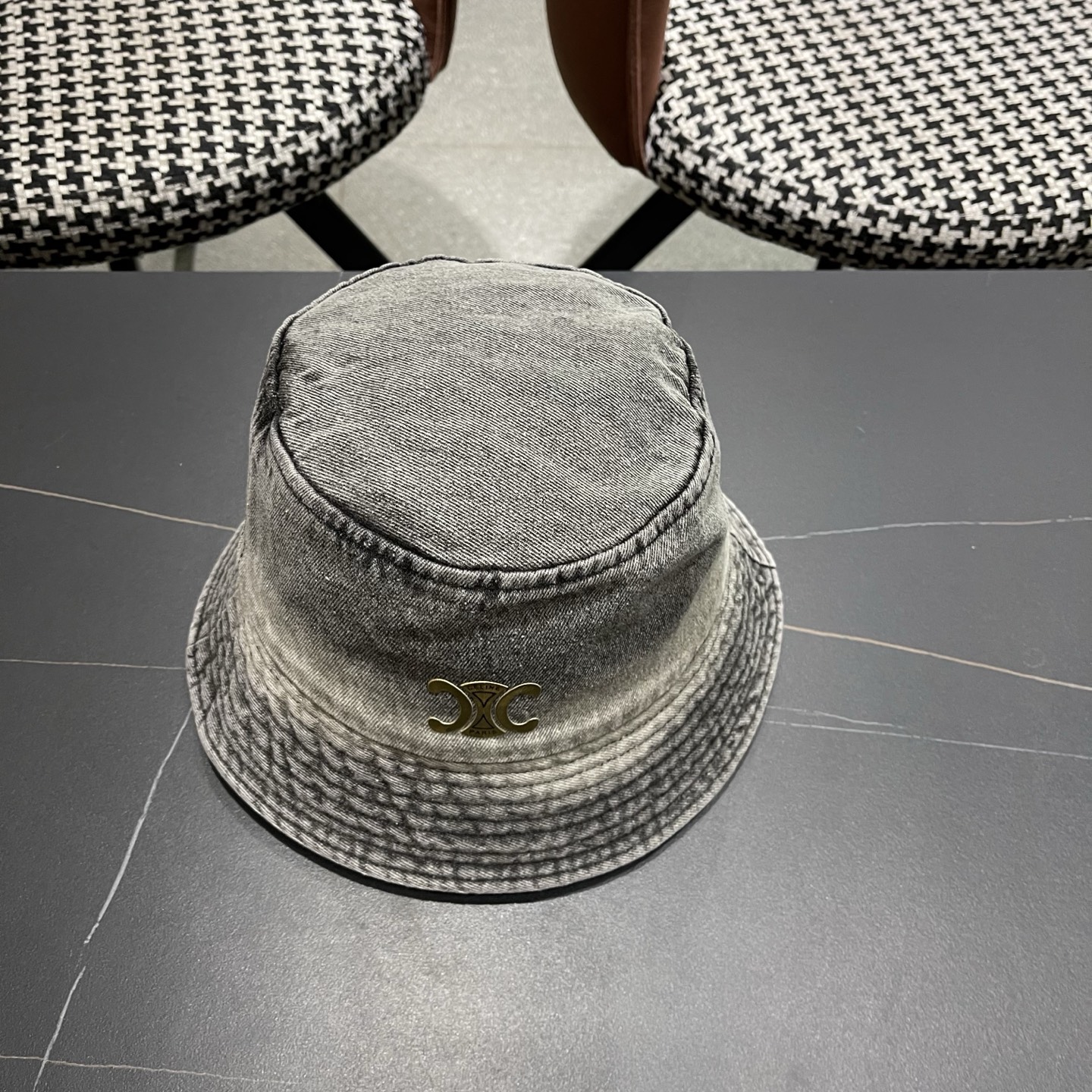 Celine 赛琳 韩版渐变牛仔渔夫帽女春秋时尚个性盆帽显脸小百搭街头小众帽子潮