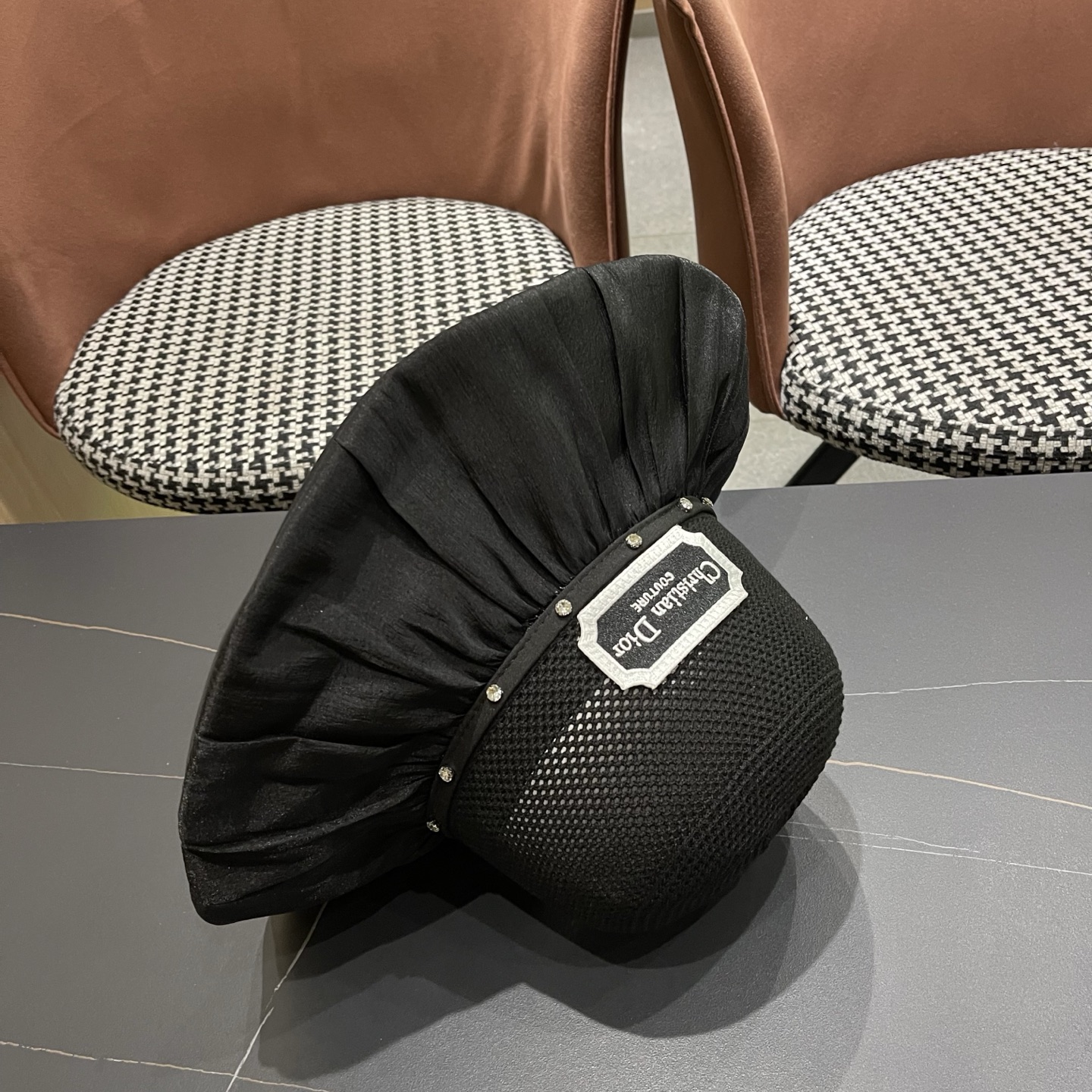 Dior迪奥 款珍珠蝴蝶结渔夫帽女夏季时尚大檐防紫外线防晒遮阳帽太阳帽潮