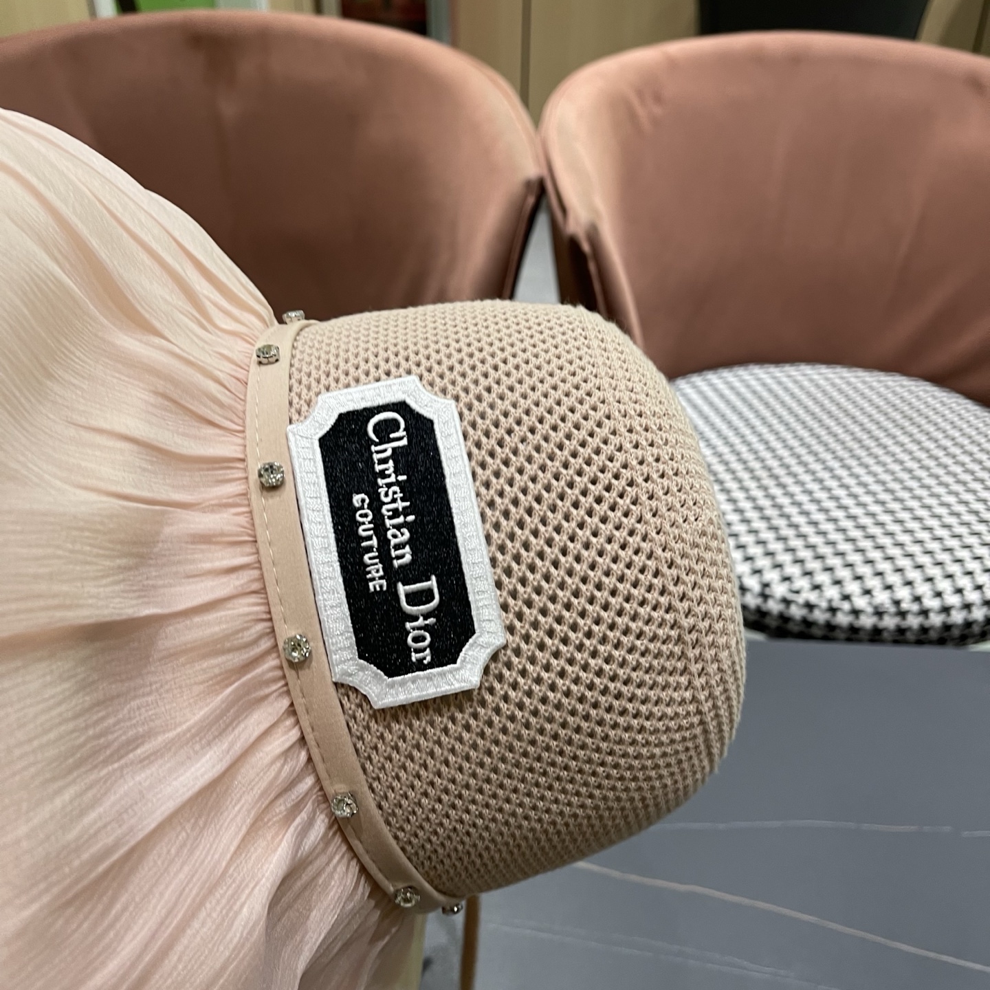 Dior迪奥 款珍珠蝴蝶结渔夫帽女夏季时尚大檐防紫外线防晒遮阳帽太阳帽潮