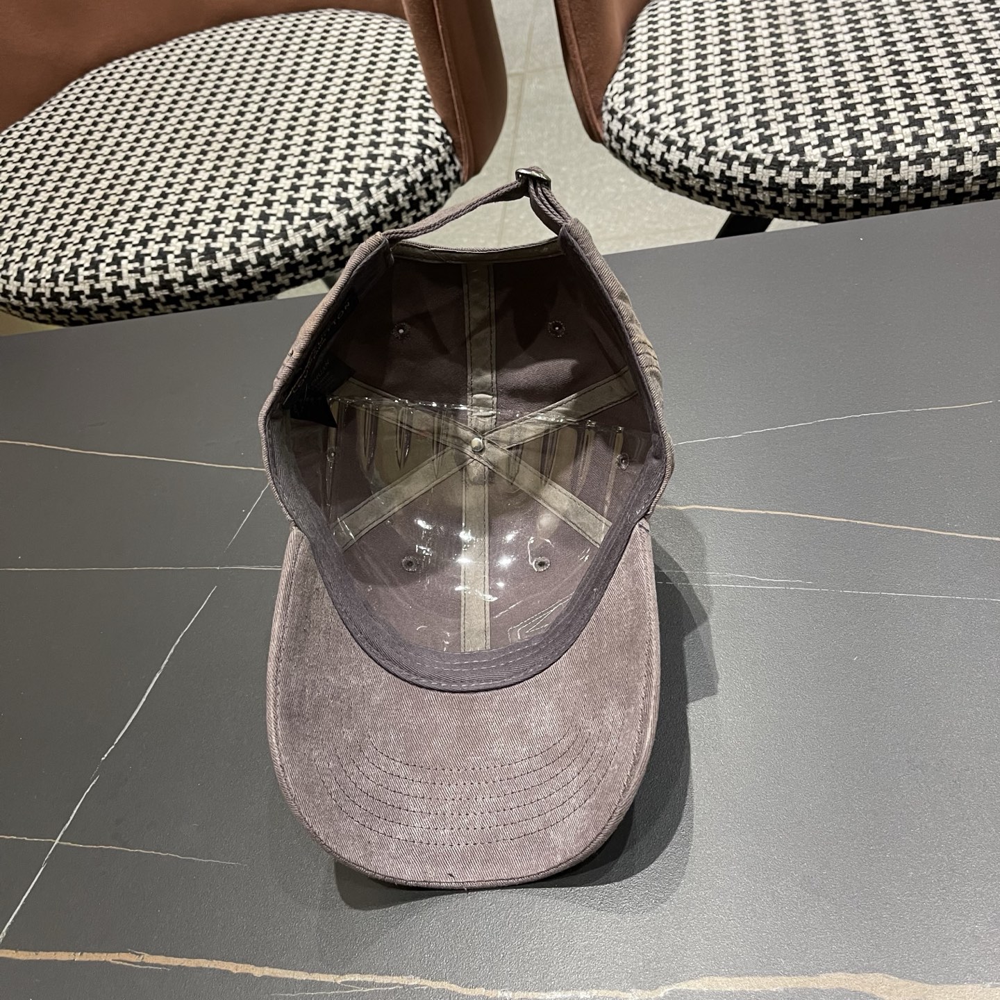 LV路易威登 美式复古棒球帽女夏季2026新款大头围灰色宽帽檐帽子显脸小鸭舌帽