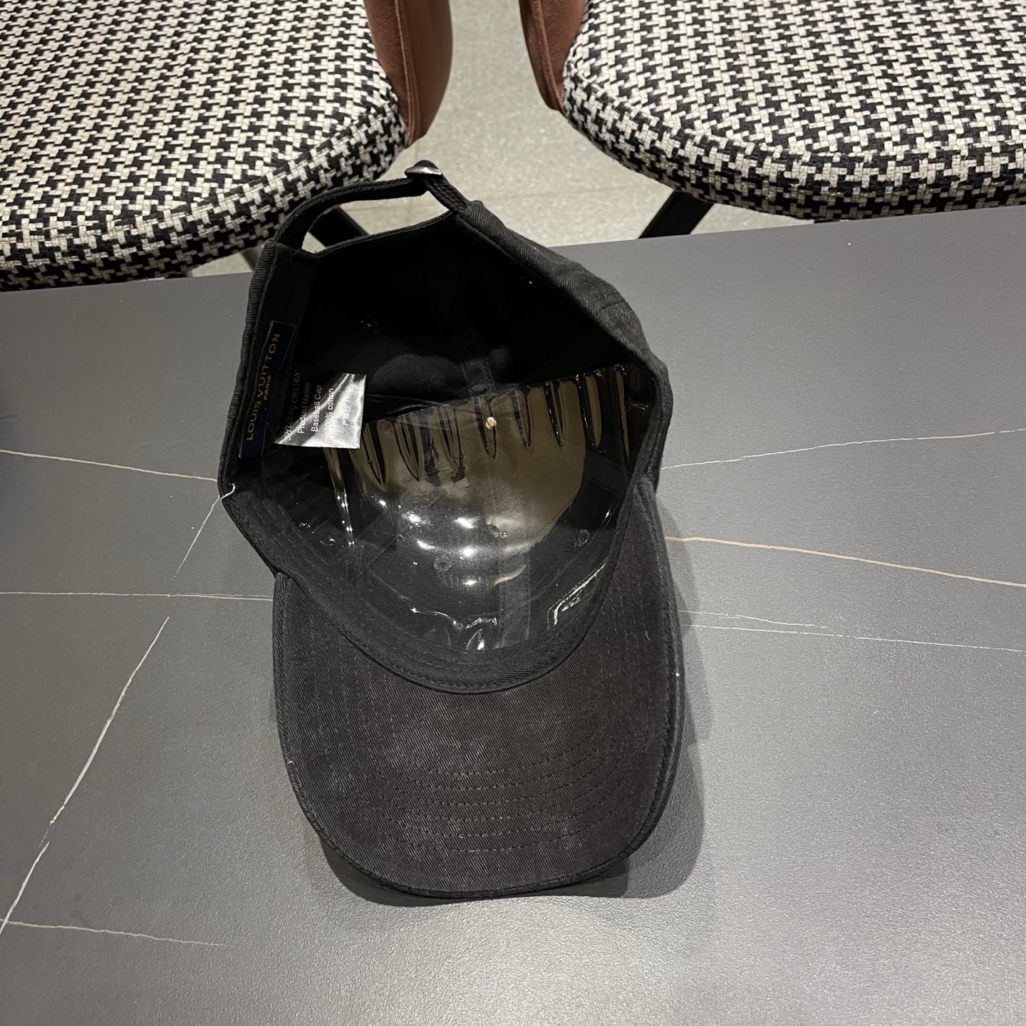 LV路易威登 美式复古棒球帽女夏季2026新款大头围灰色宽帽檐帽子显脸小鸭舌帽