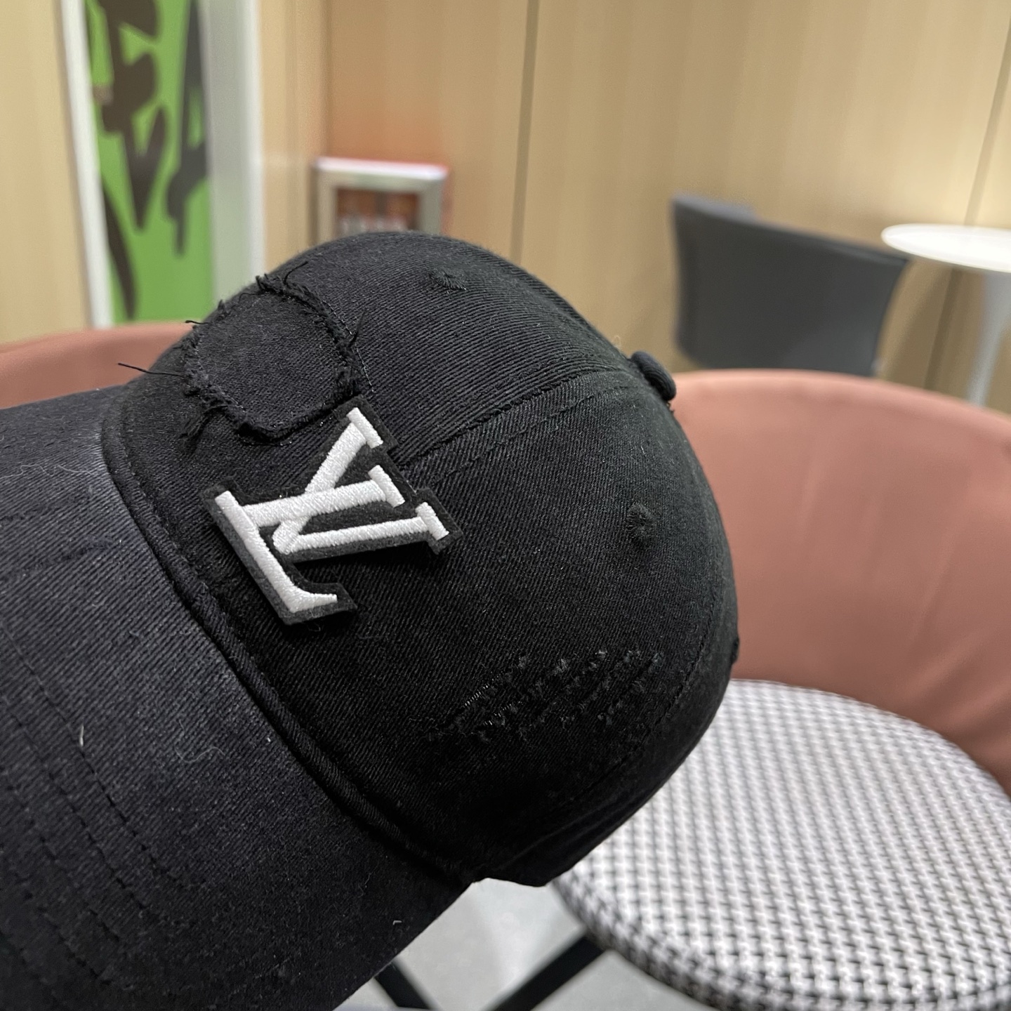 LV路易威登 美式复古棒球帽女夏季2026新款大头围灰色宽帽檐帽子显脸小鸭舌帽