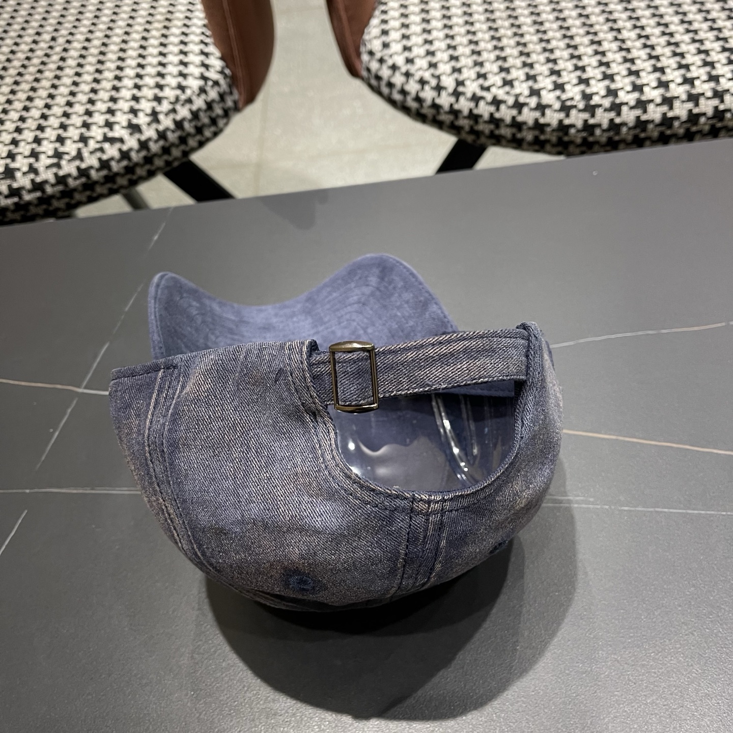 LV路易威登 美式复古棒球帽女夏季2026新款大头围灰色宽帽檐帽子显脸小鸭舌帽