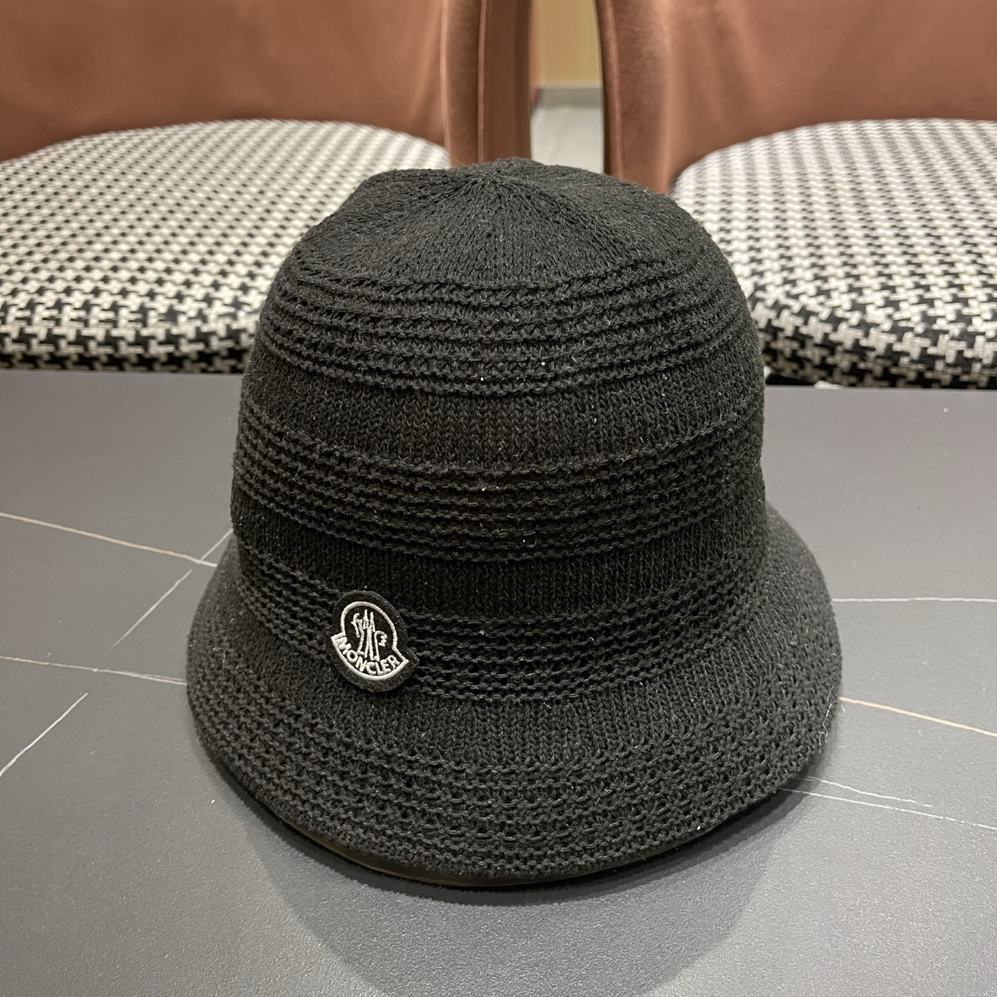 MONCLER（蒙口）新款时尚遮阳防晒渔夫帽韩版镂空透气水桶帽显脸小