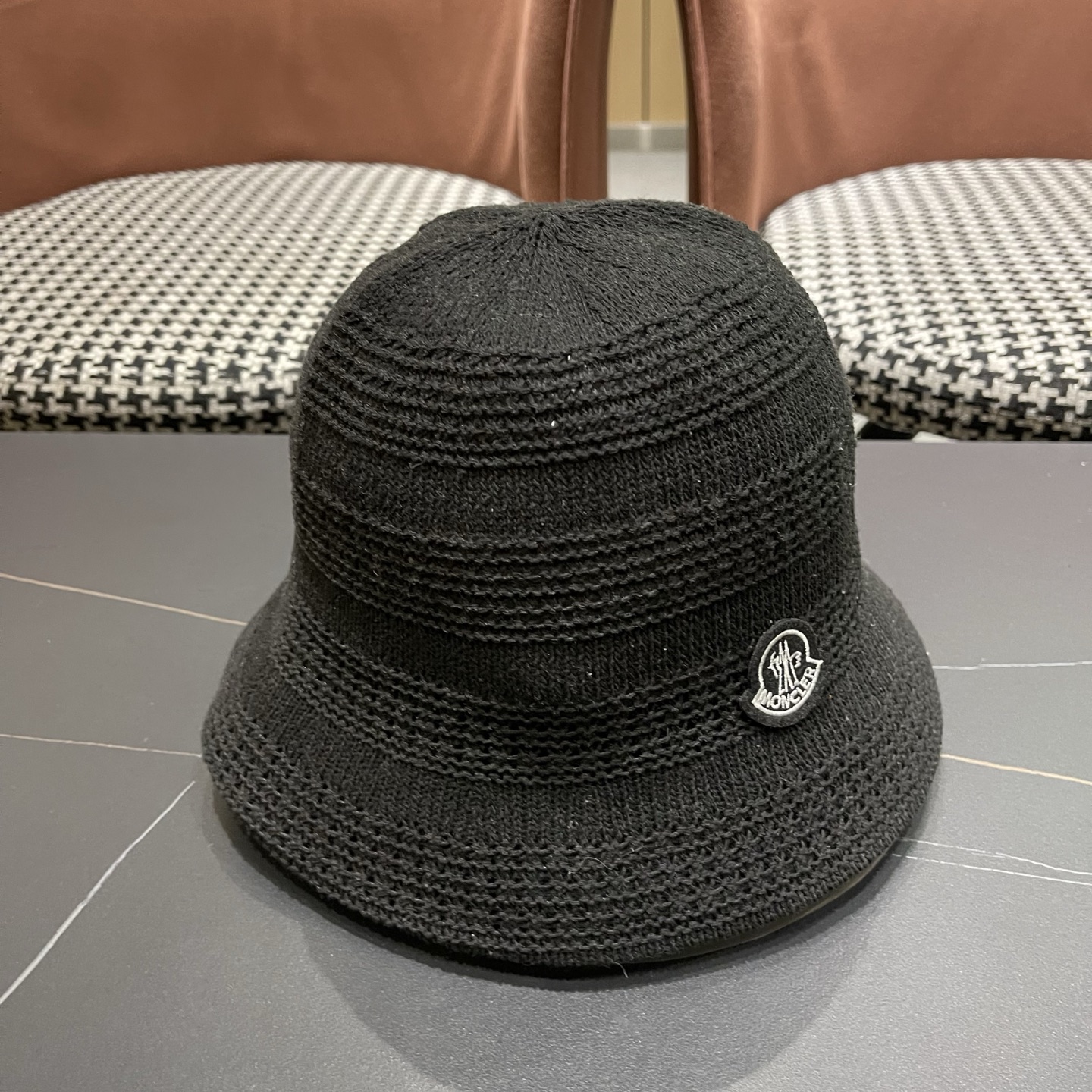 MONCLER（蒙口）新款时尚遮阳防晒渔夫帽韩版镂空透气水桶帽显脸小