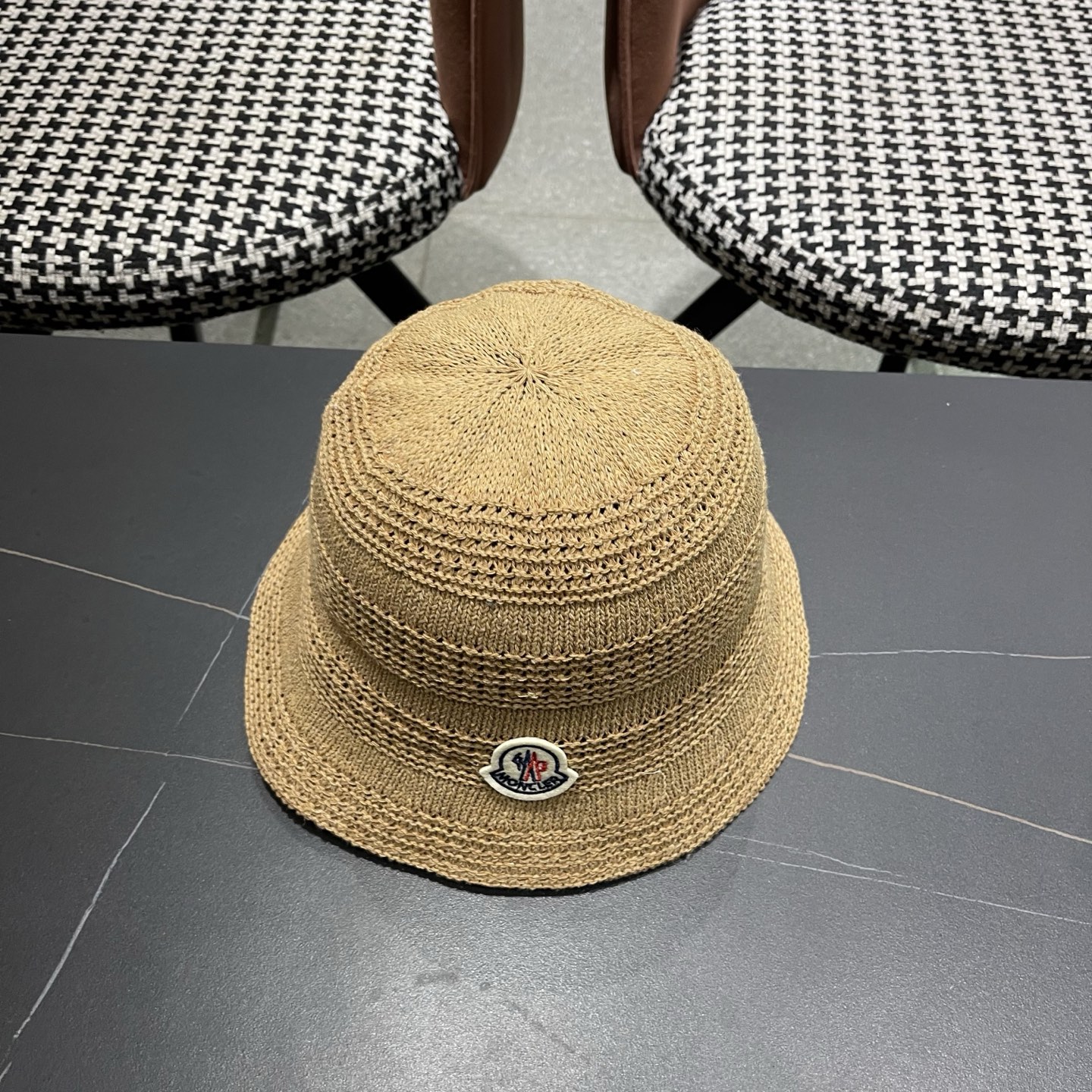 MONCLER（蒙口）新款时尚遮阳防晒渔夫帽韩版镂空透气水桶帽显脸小