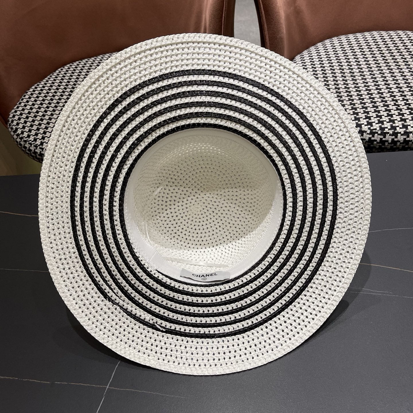 CHANEL香奈儿 网纱大檐草帽赫本风法式优雅出游旅行度假沙滩遮阳防晒网红渔夫帽