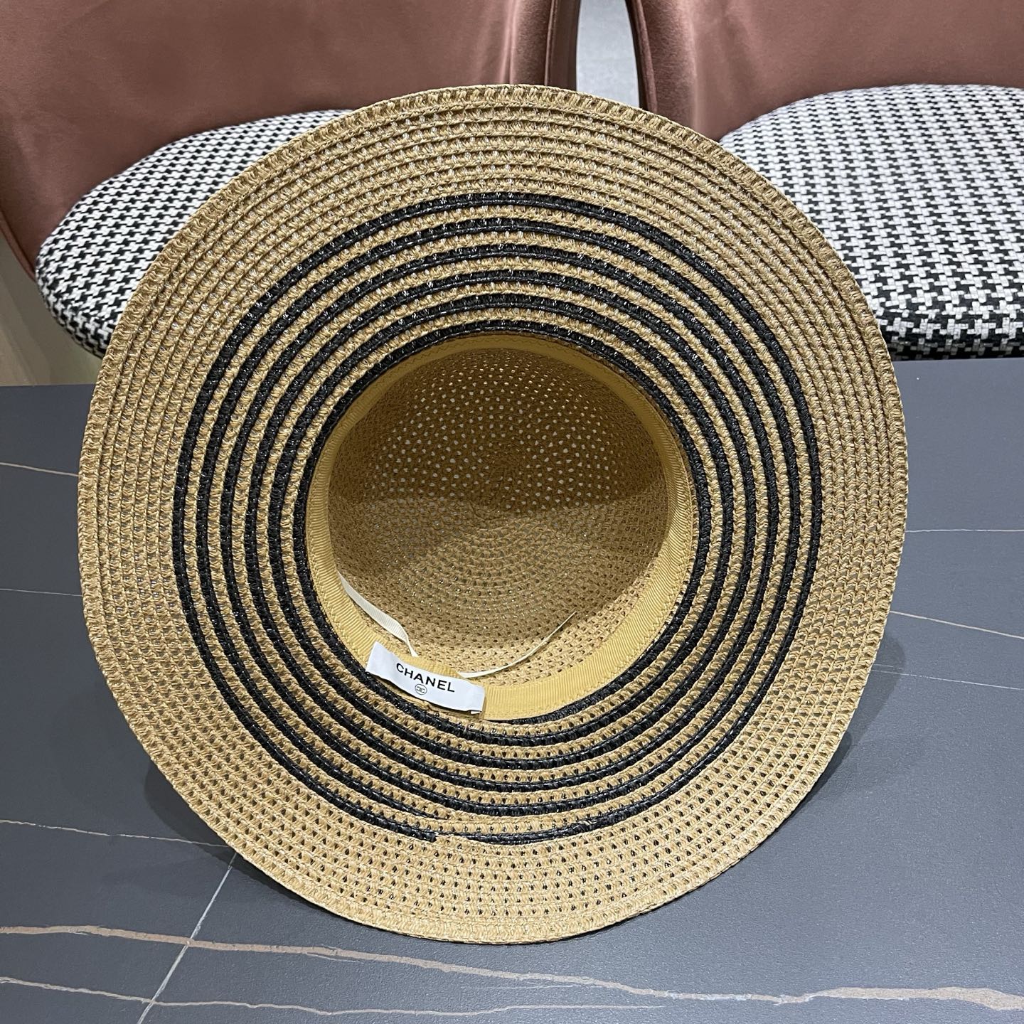 CHANEL香奈儿 网纱大檐草帽赫本风法式优雅出游旅行度假沙滩遮阳防晒网红渔夫帽