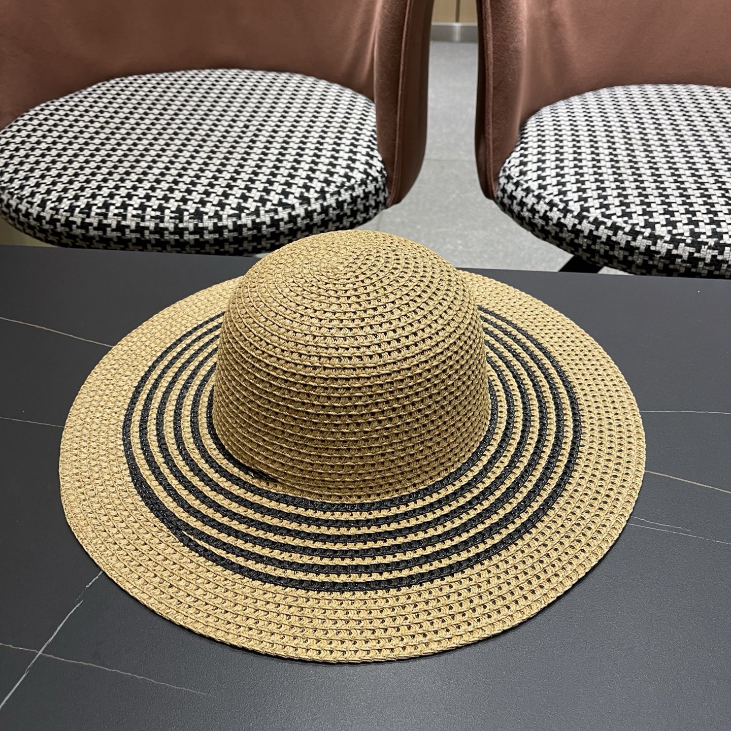 CHANEL香奈儿 网纱大檐草帽赫本风法式优雅出游旅行度假沙滩遮阳防晒网红渔夫帽