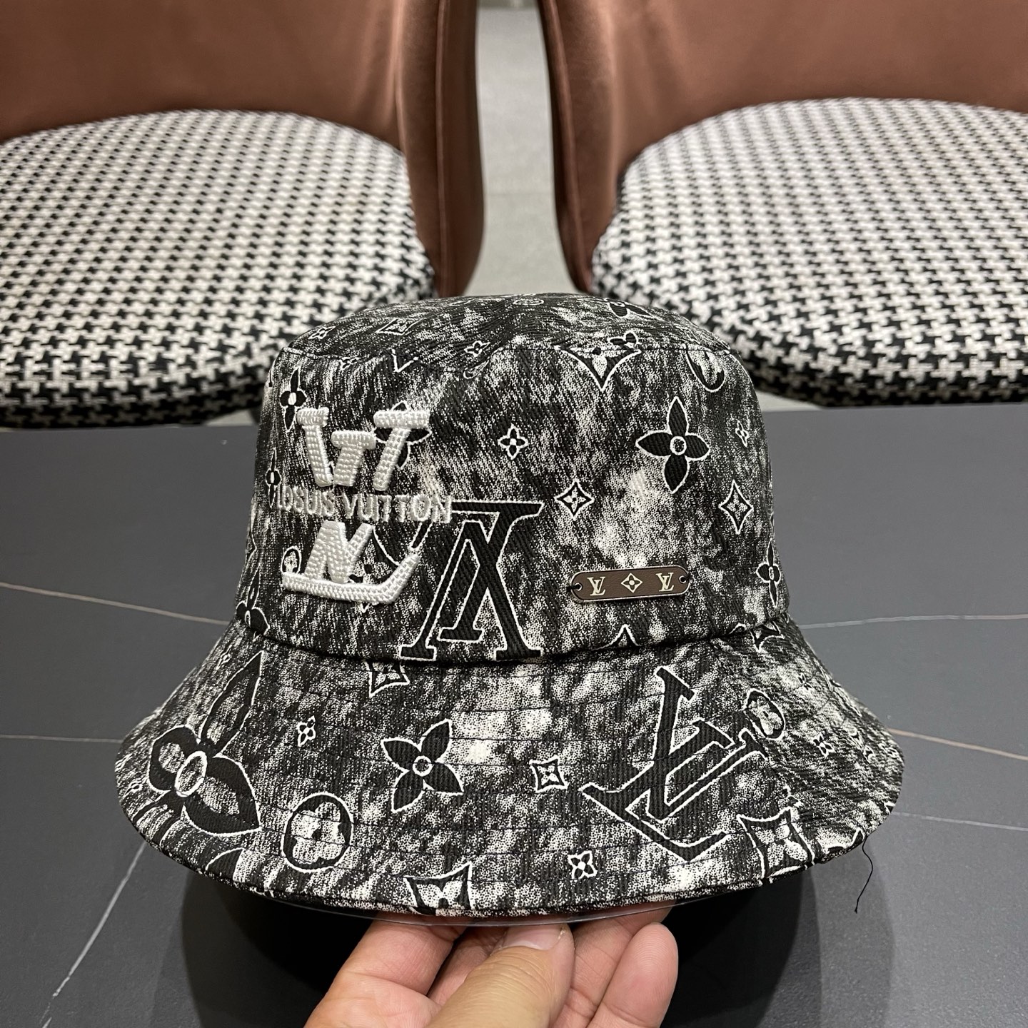 LV路易威登 原单渔夫帽子男士夏季防晒帽夏款高级感大头围遮阳帽男款太阳帽