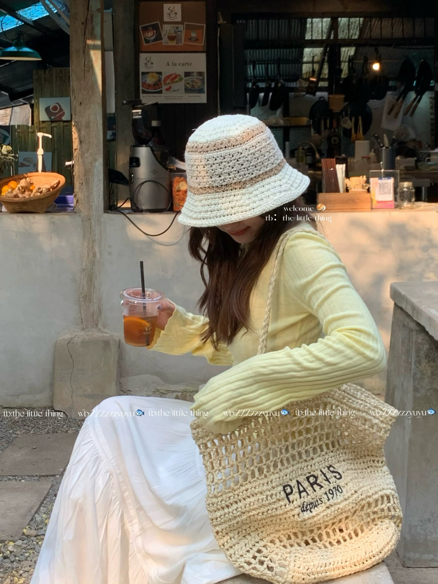 Dior迪奥 日系条纹拼色渔夫帽出游度假防晒遮阳帽休闲简约耐看针织帽