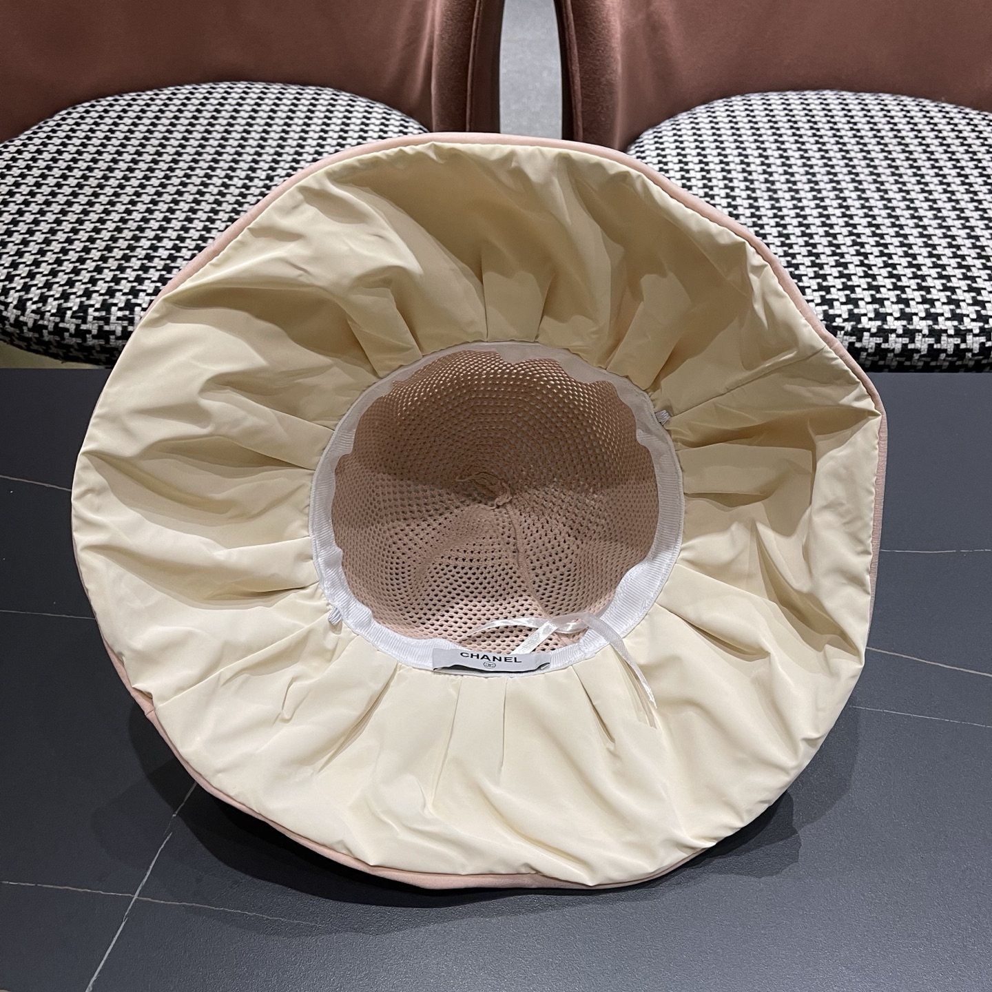 CHANEL香奈儿 夏季大檐蝴蝶结渔夫帽女户外骑车抗紫外线遮阳帽透气防晒帽