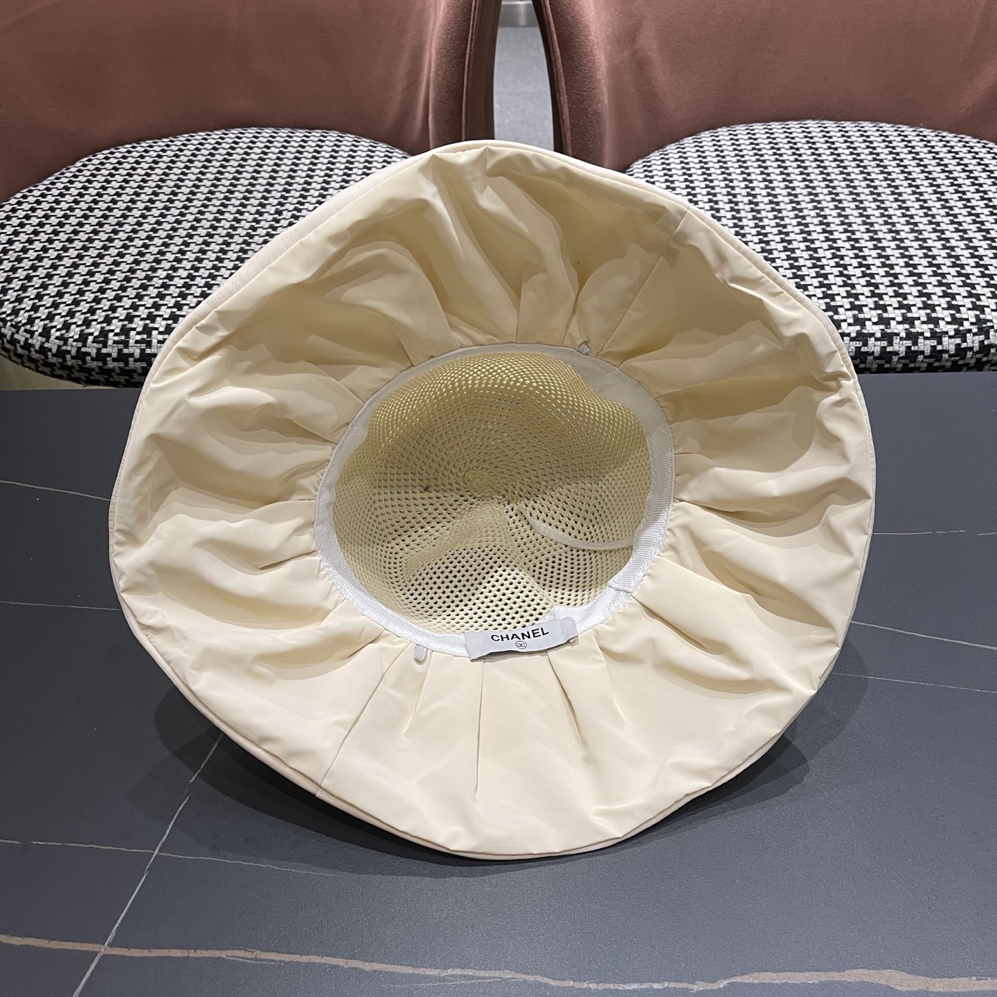 CHANEL香奈儿 夏季大檐蝴蝶结渔夫帽女户外骑车抗紫外线遮阳帽透气防晒帽