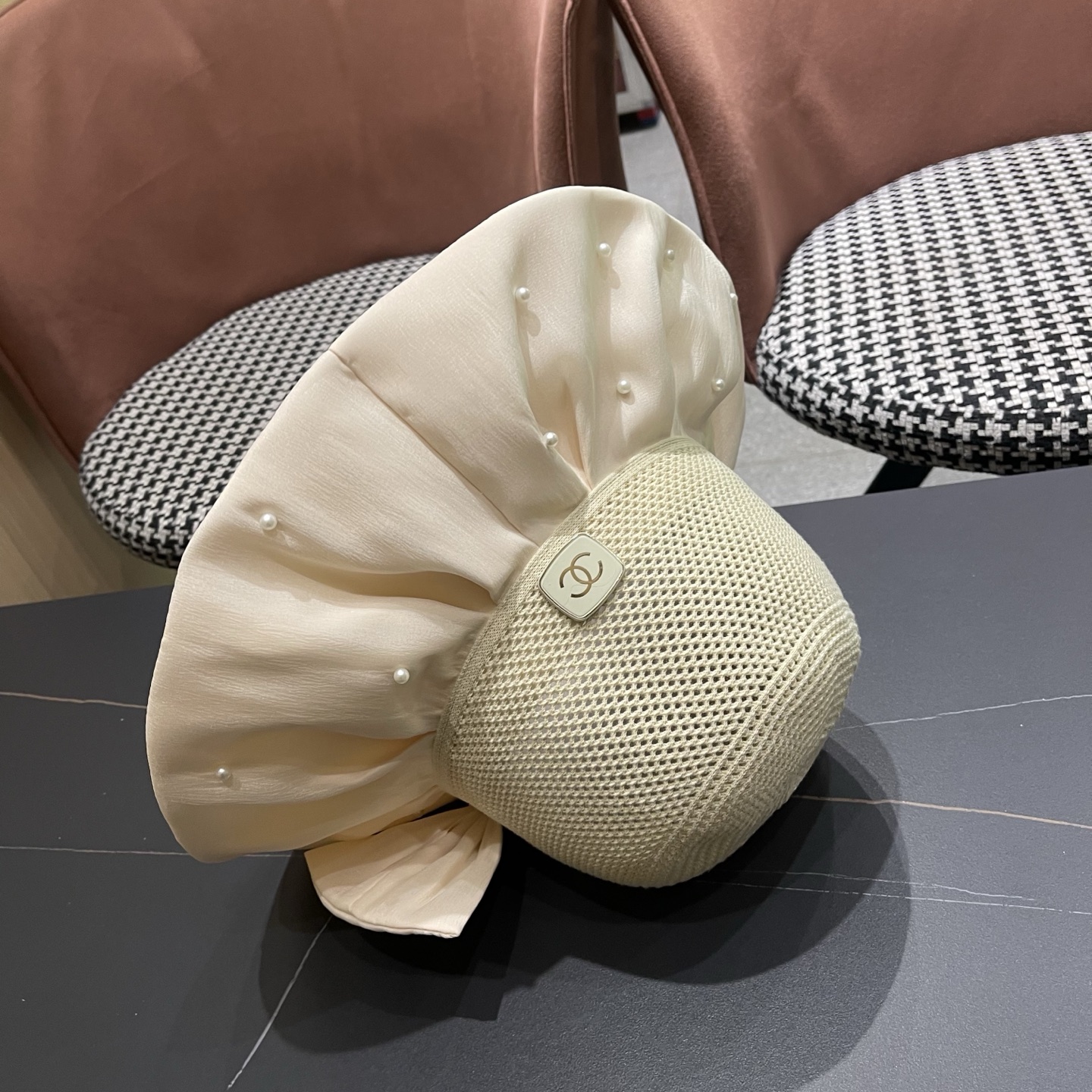 CHANEL香奈儿 夏季大檐蝴蝶结渔夫帽女户外骑车抗紫外线遮阳帽透气防晒帽