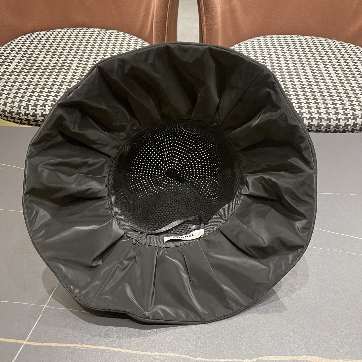 CHANEL香奈儿夏季大檐蝴蝶结渔夫帽女户外骑车抗紫外线遮阳帽透气防晒帽