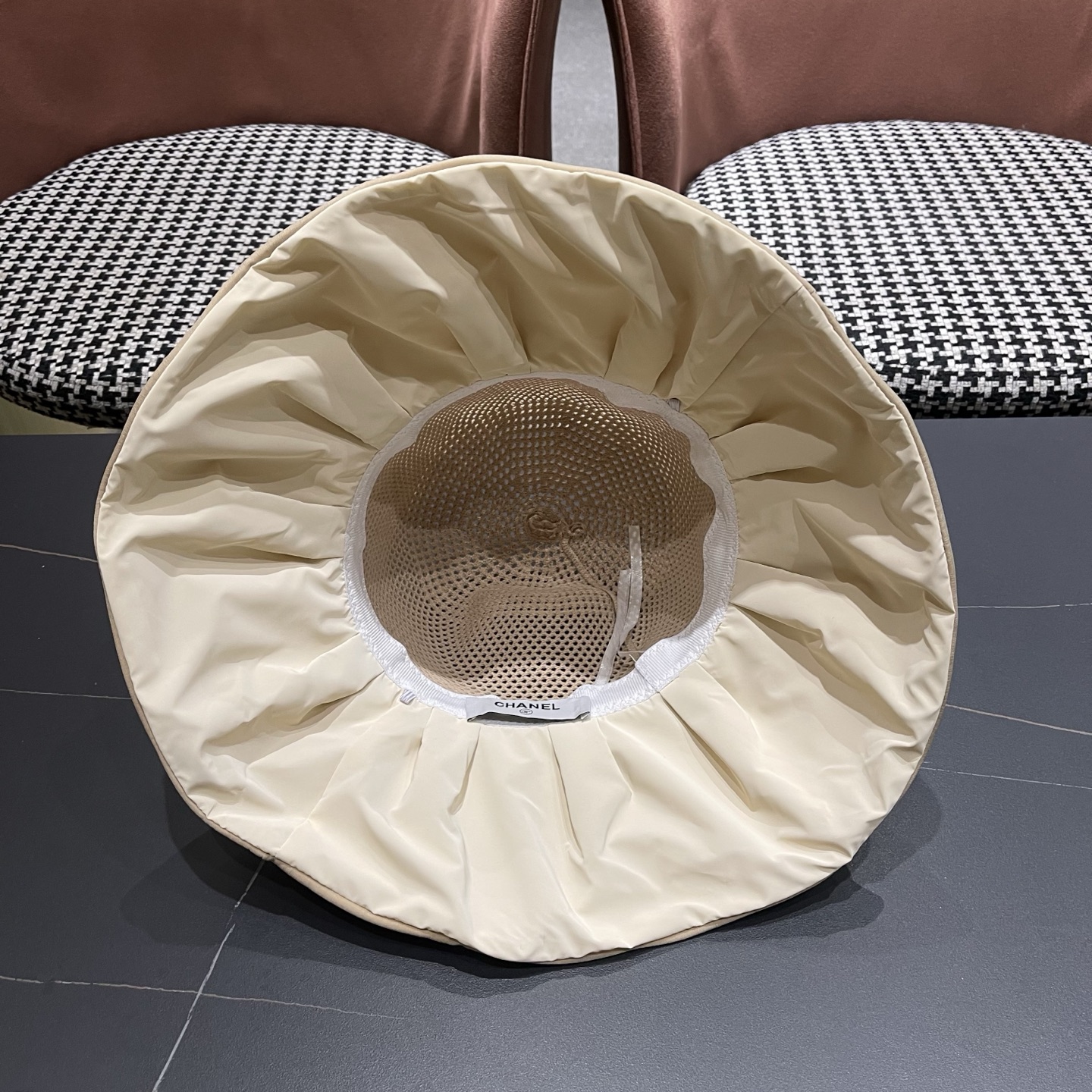 CHANEL香奈儿 夏季大檐蝴蝶结渔夫帽女户外骑车抗紫外线遮阳帽透气防晒帽