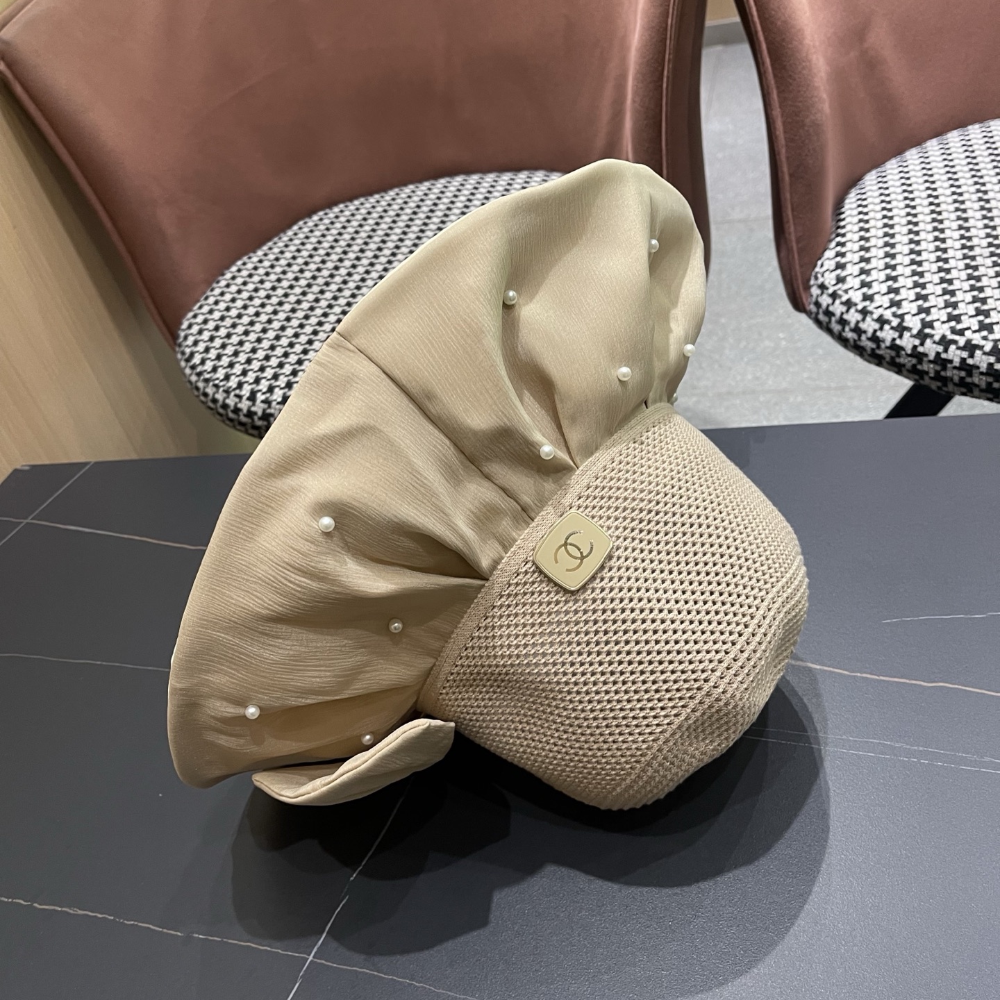 CHANEL香奈儿 夏季大檐蝴蝶结渔夫帽女户外骑车抗紫外线遮阳帽透气防晒帽