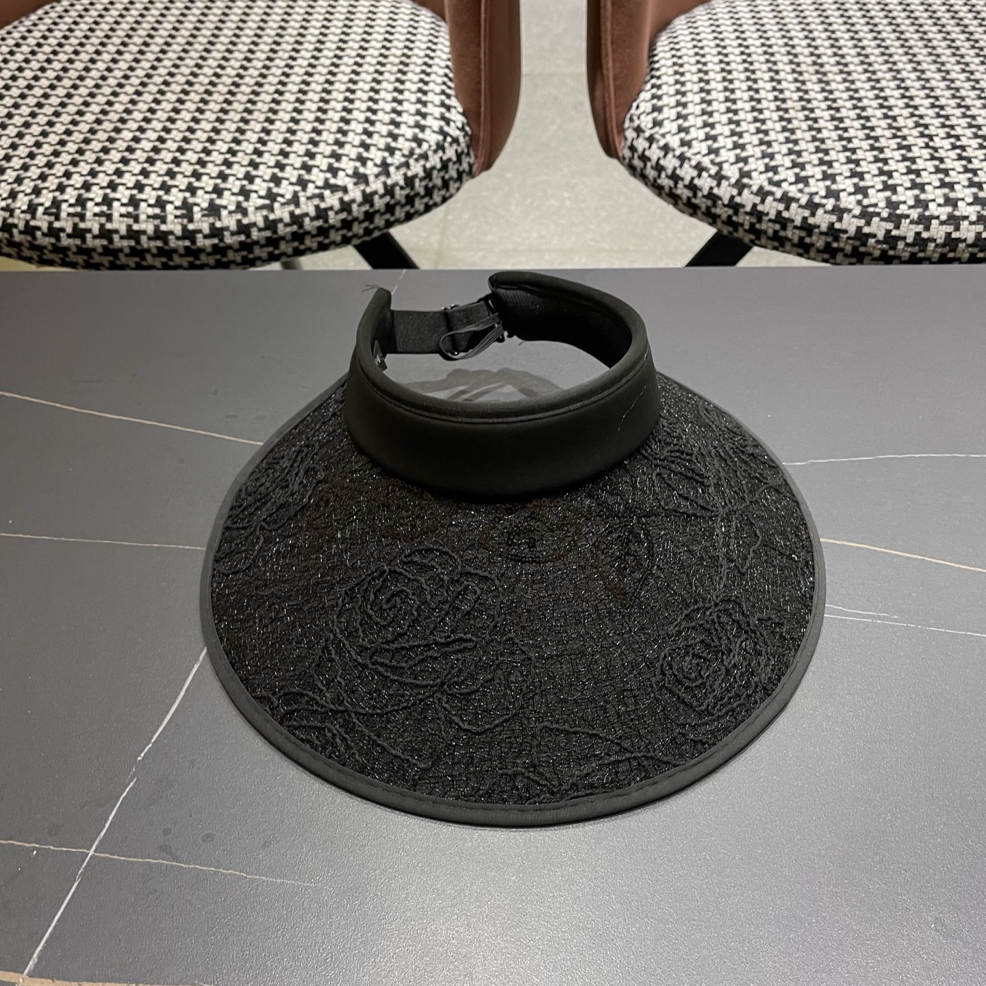 BALENCIAGA巴黎世家 新款蕾丝空顶遮阳帽子女夏季户外通勤防晒帽大帽檐时尚透气显脸小