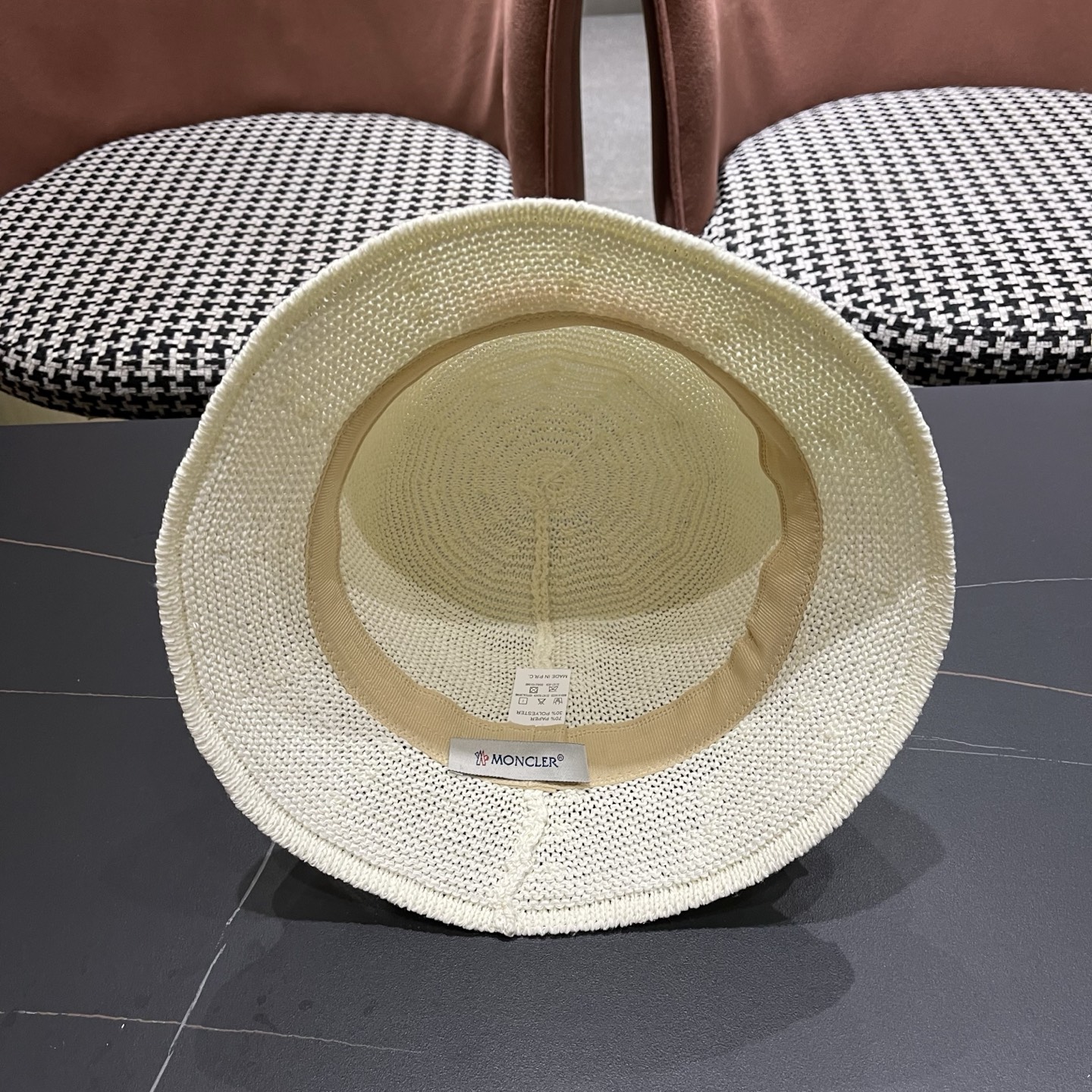 MONCLER（蒙口）韩版纯色简约显脸小渔夫帽子女春夏季透气遮阳防晒时尚百搭水桶帽