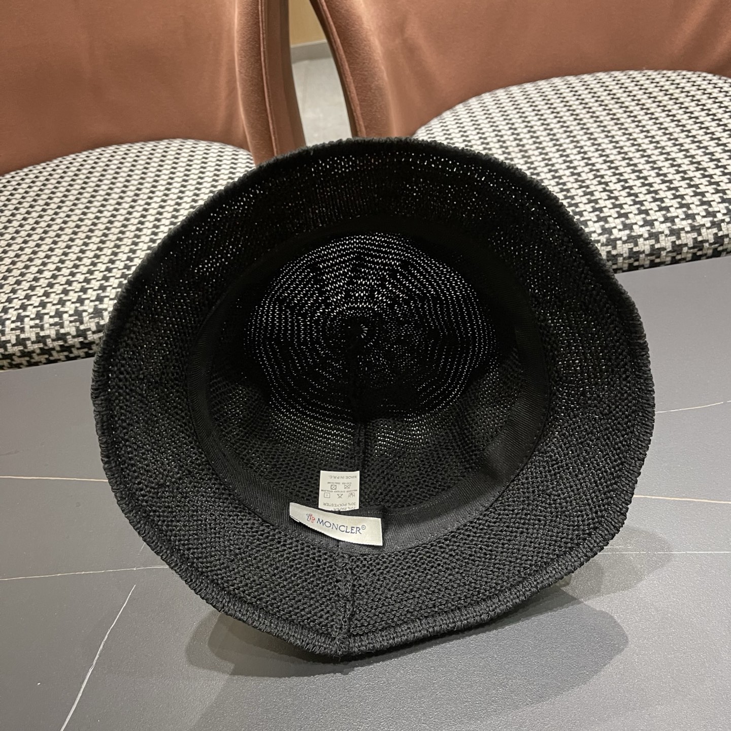 MONCLER（蒙口）韩版纯色简约显脸小渔夫帽子女春夏季透气遮阳防晒时尚百搭水桶帽