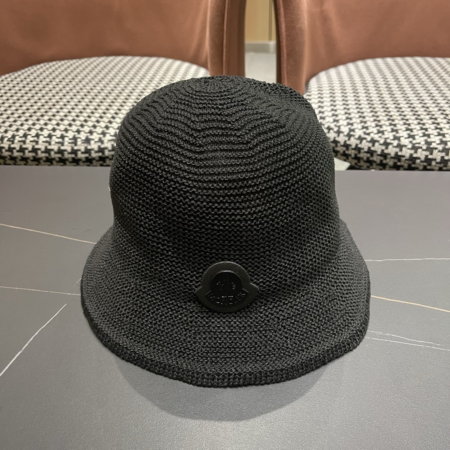 MONCLER（蒙口）韩版纯色简约显脸小渔夫帽子女春夏季透气遮阳防晒时尚百搭水桶帽