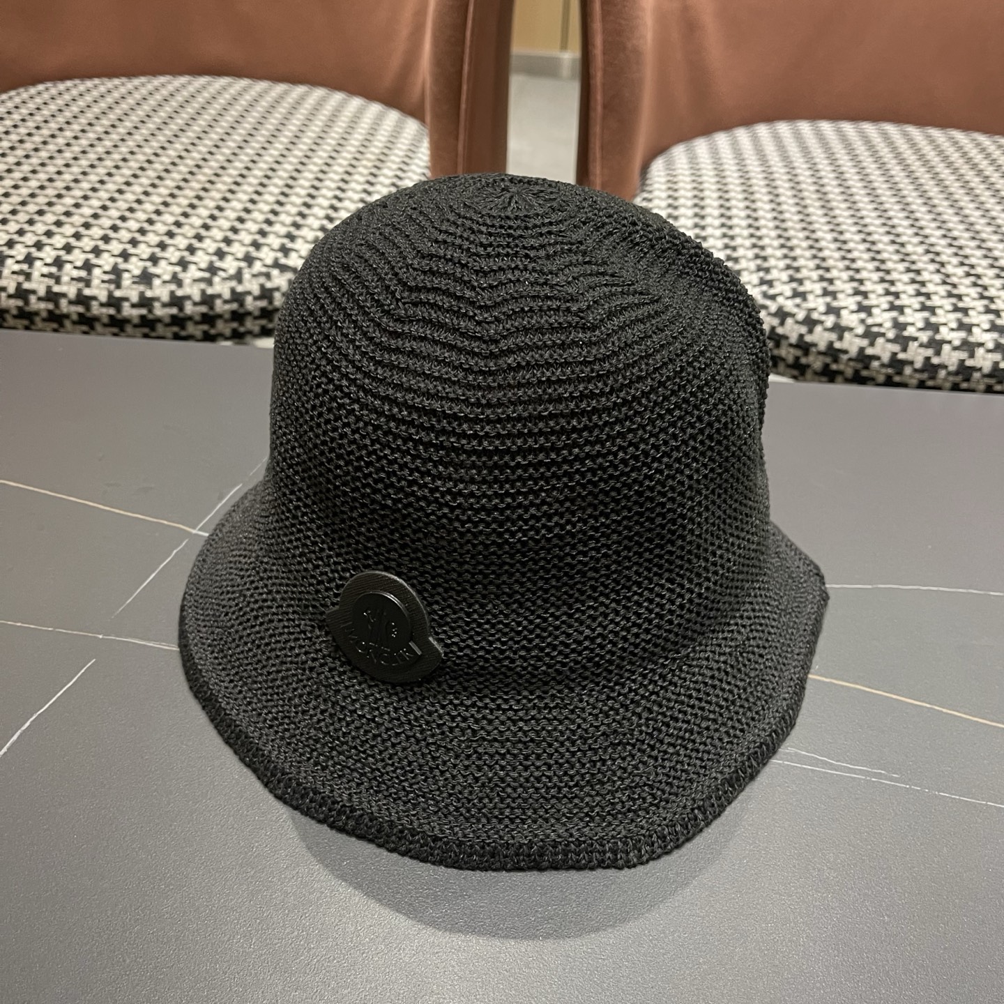 MONCLER（蒙口）韩版纯色简约显脸小渔夫帽子女春夏季透气遮阳防晒时尚百搭水桶帽