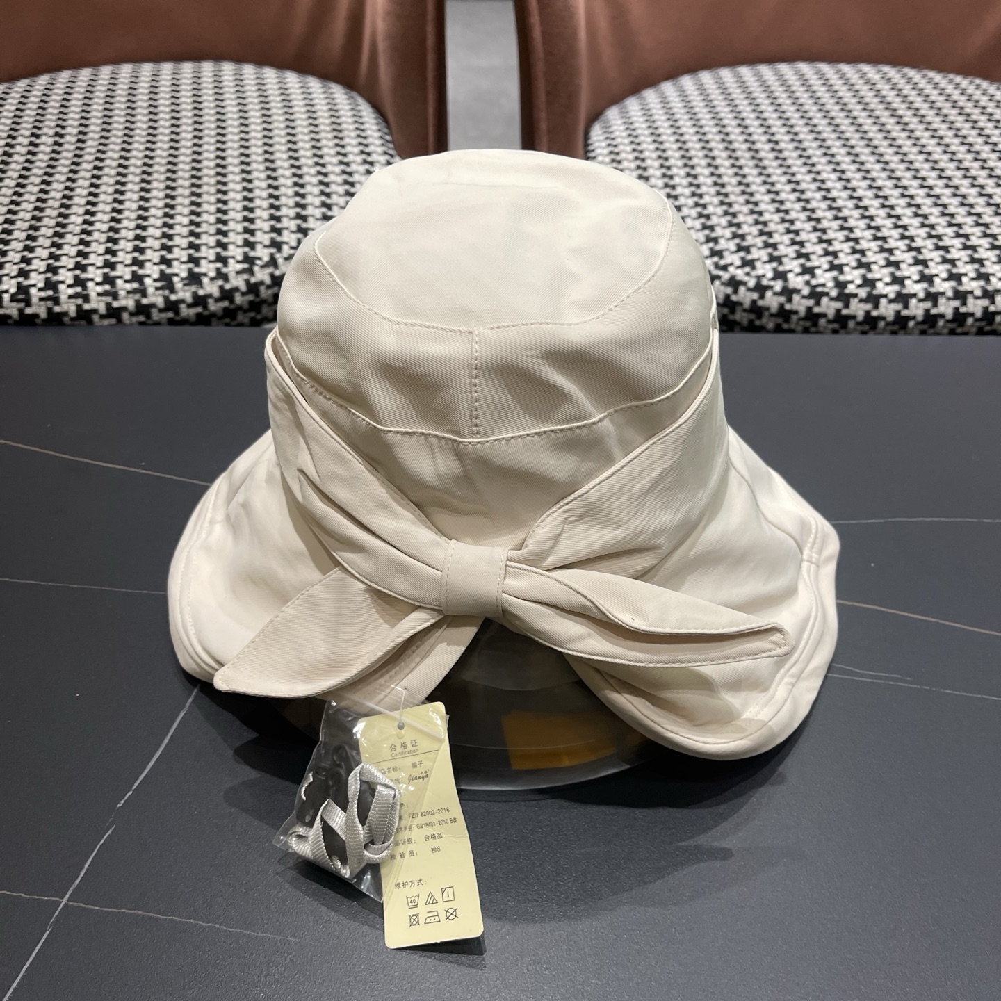 LV路易威登 日系新款百搭蝴蝶结太阳帽英伦渔夫帽女可折叠防晒春秋季大檐帽潮