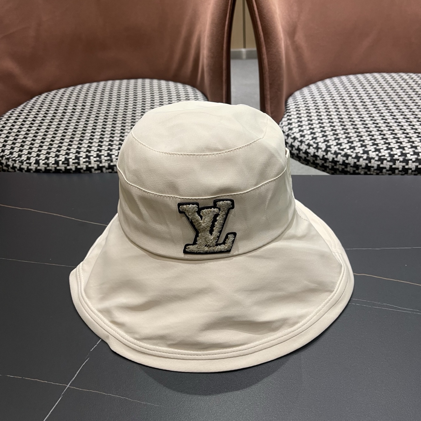 LV路易威登 日系新款百搭蝴蝶结太阳帽英伦渔夫帽女可折叠防晒春秋季大檐帽潮