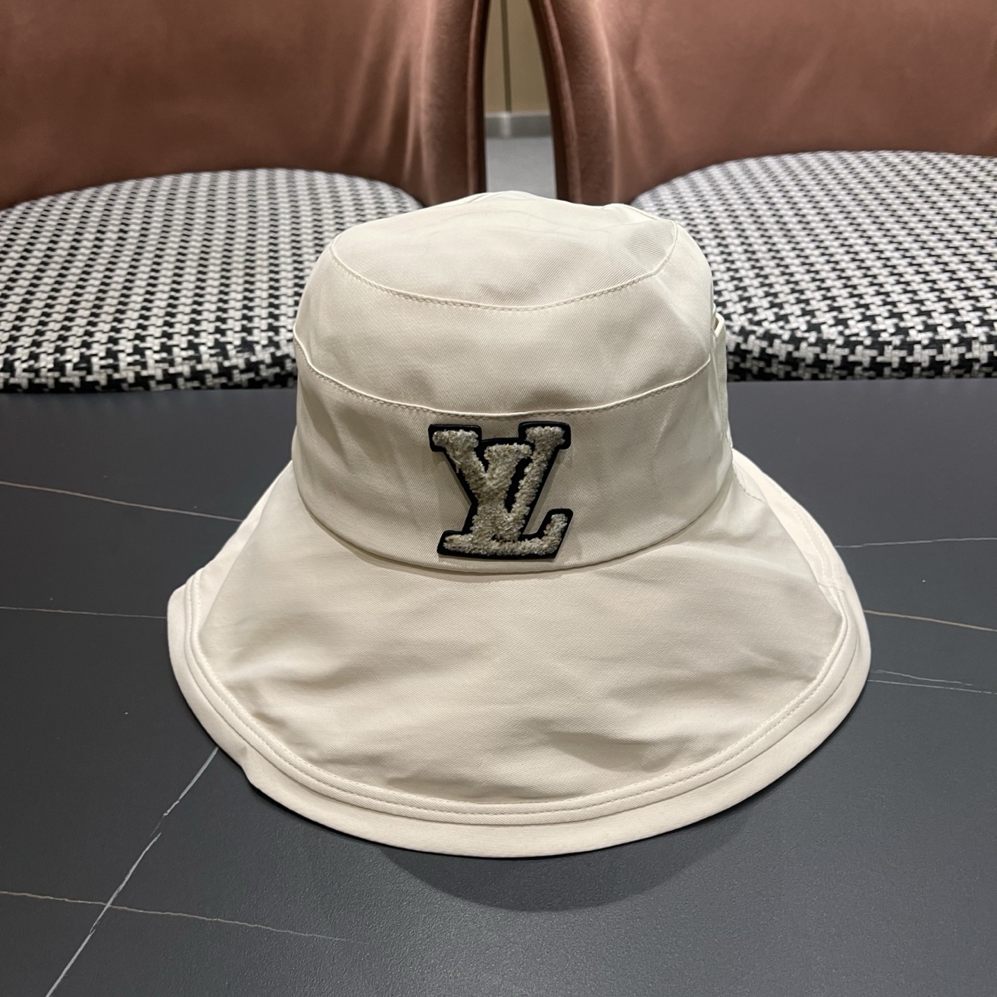 LV路易威登 日系新款百搭蝴蝶结太阳帽英伦渔夫帽女可折叠防晒春秋季大檐帽潮