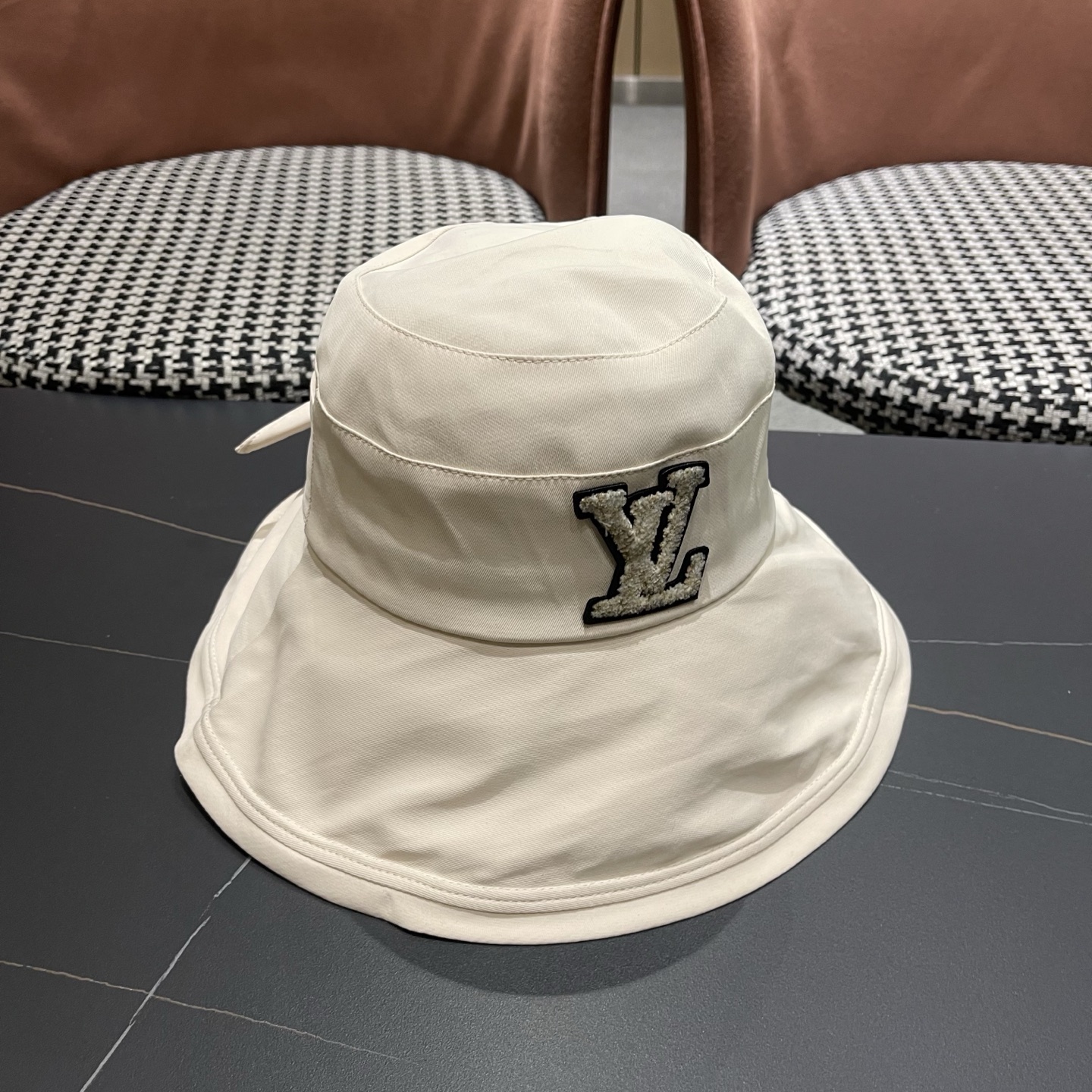 LV路易威登 日系新款百搭蝴蝶结太阳帽英伦渔夫帽女可折叠防晒春秋季大檐帽潮
