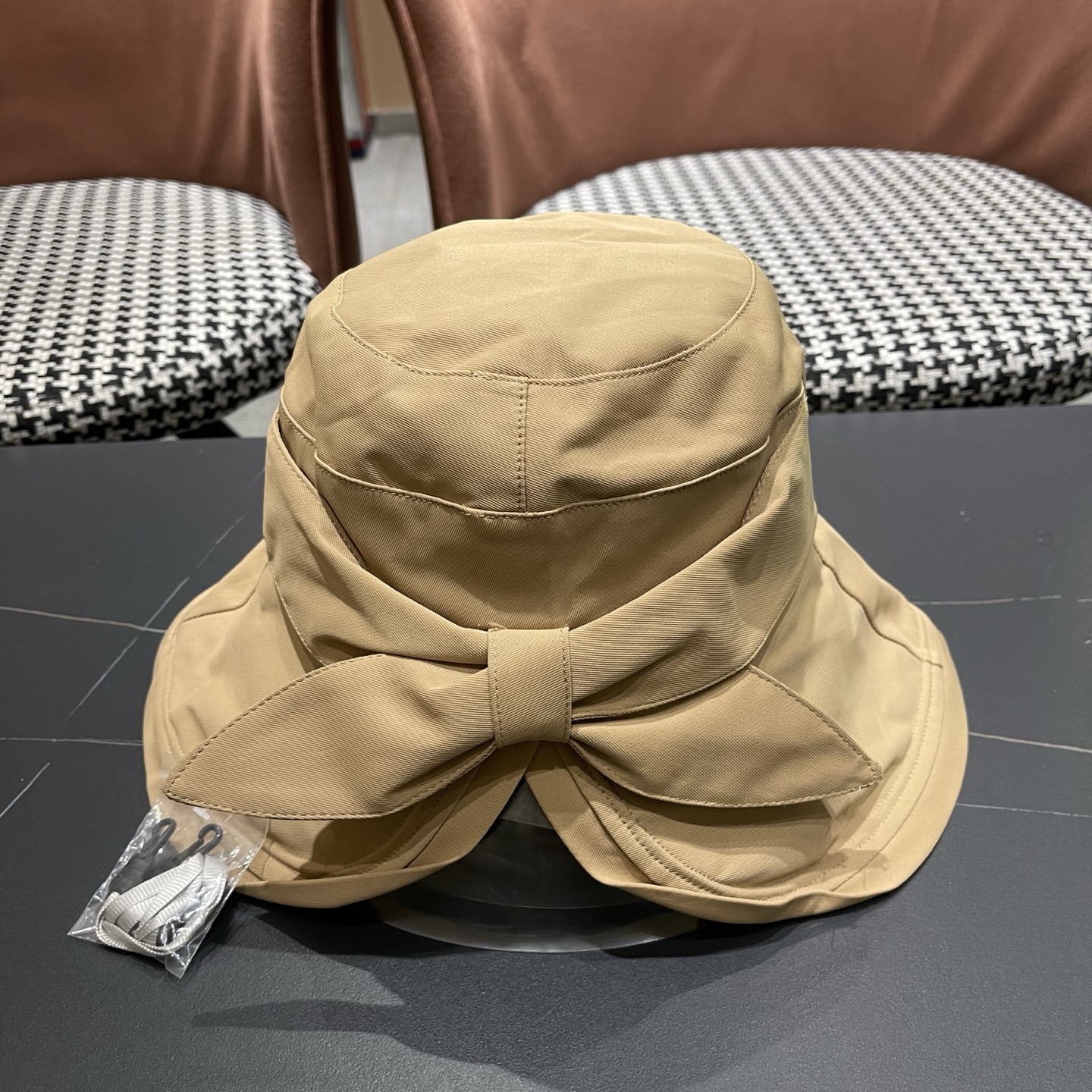 LV路易威登 日系新款百搭蝴蝶结太阳帽英伦渔夫帽女可折叠防晒春秋季大檐帽潮