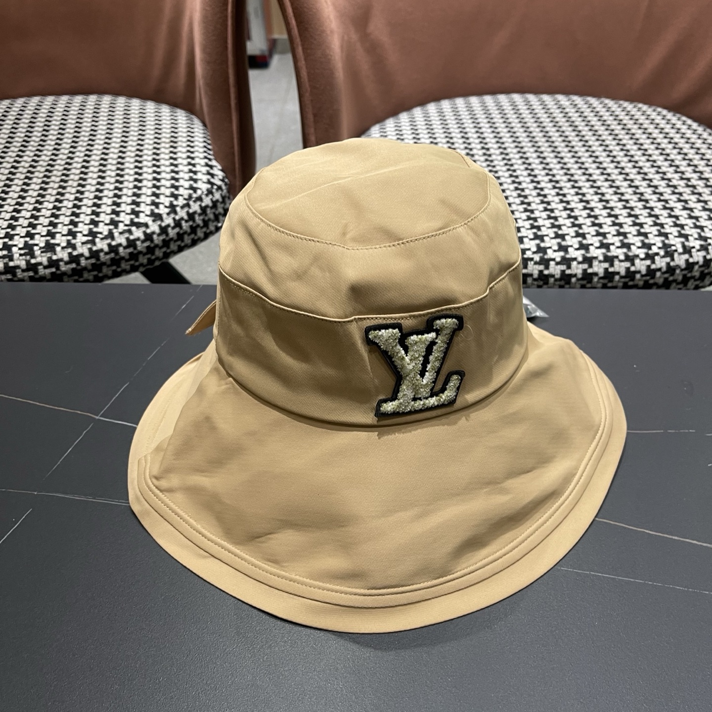 LV路易威登 日系新款百搭蝴蝶结太阳帽英伦渔夫帽女可折叠防晒春秋季大檐帽潮