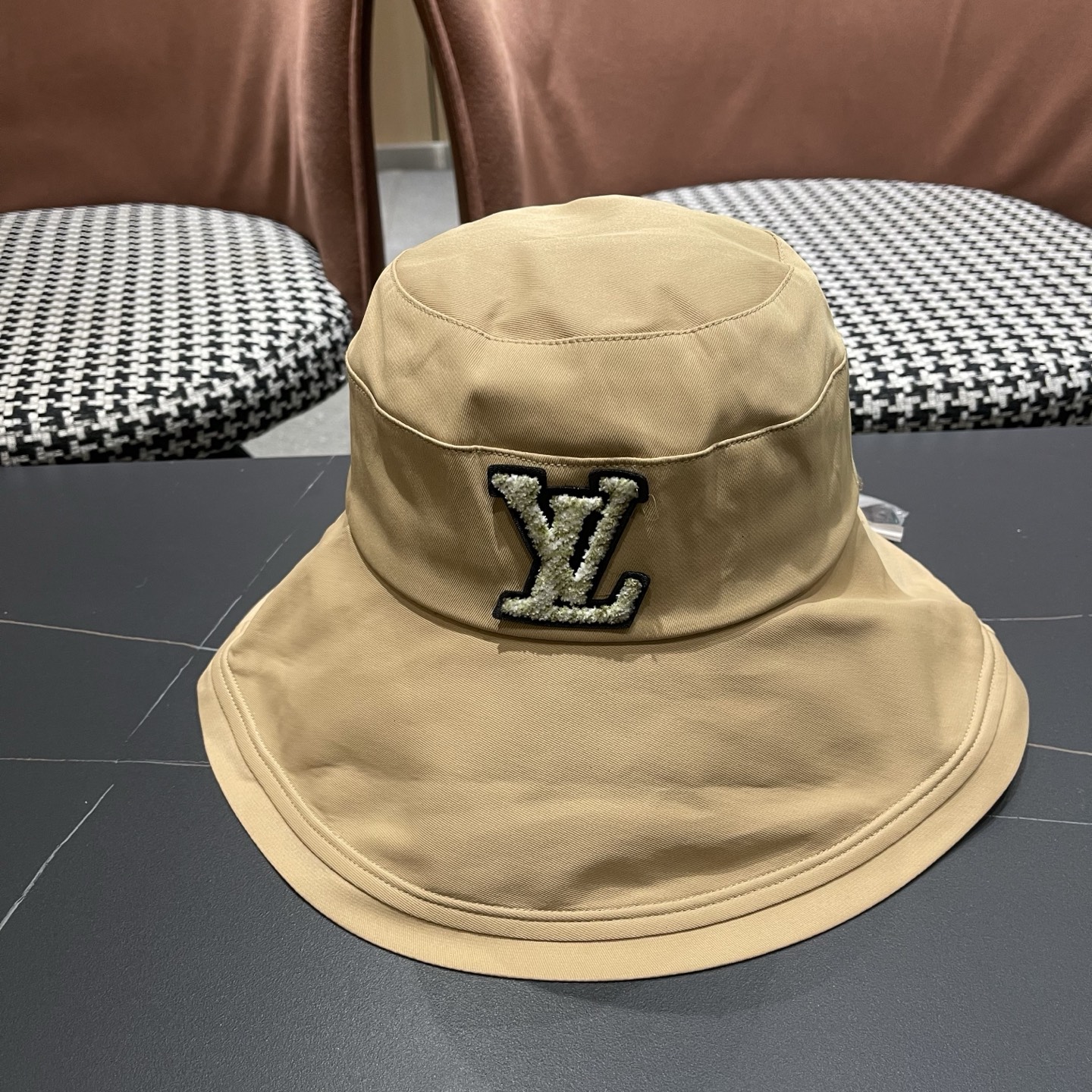 LV路易威登 日系新款百搭蝴蝶结太阳帽英伦渔夫帽女可折叠防晒春秋季大檐帽潮