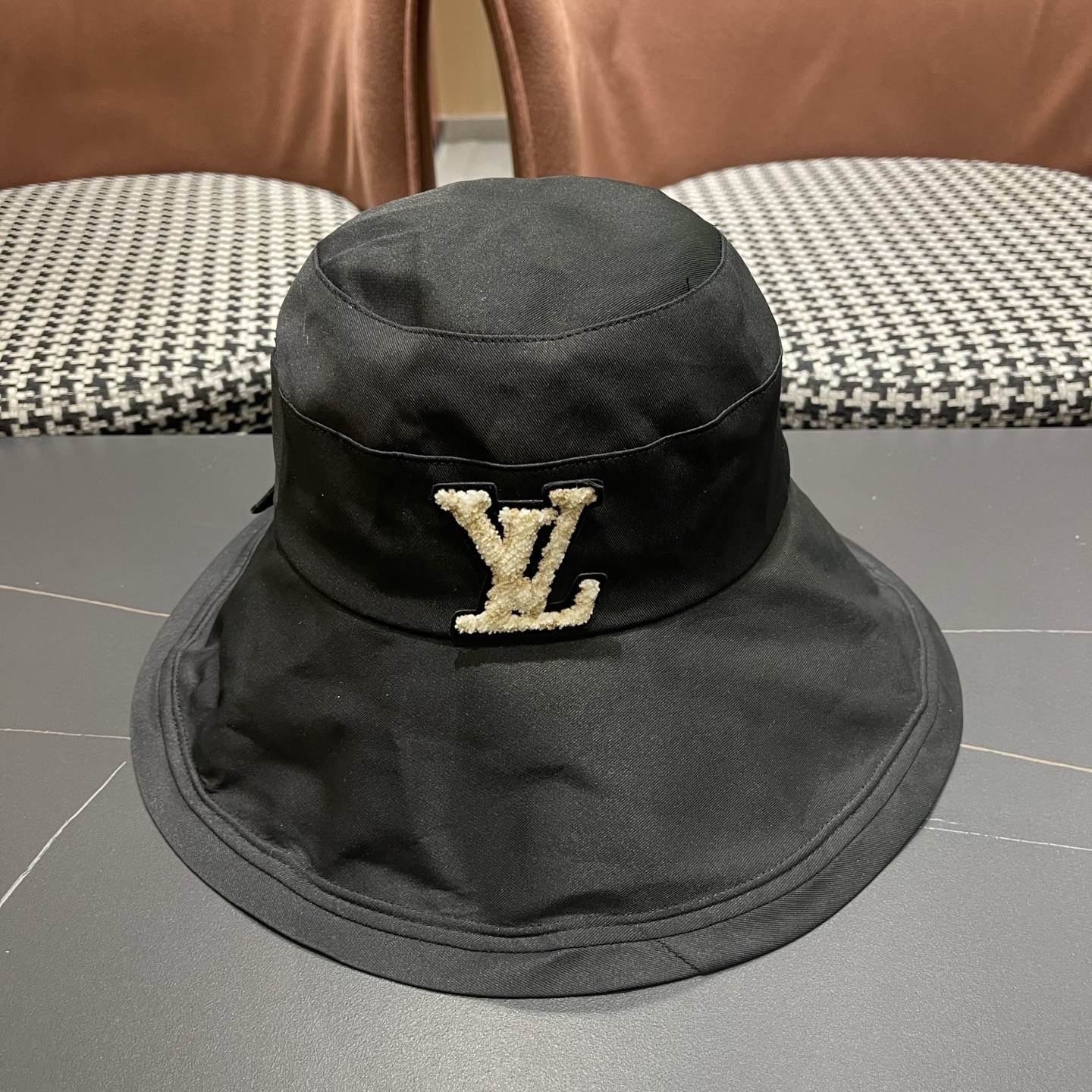 LV路易威登 日系新款百搭蝴蝶结太阳帽英伦渔夫帽女可折叠防晒春秋季大檐帽潮