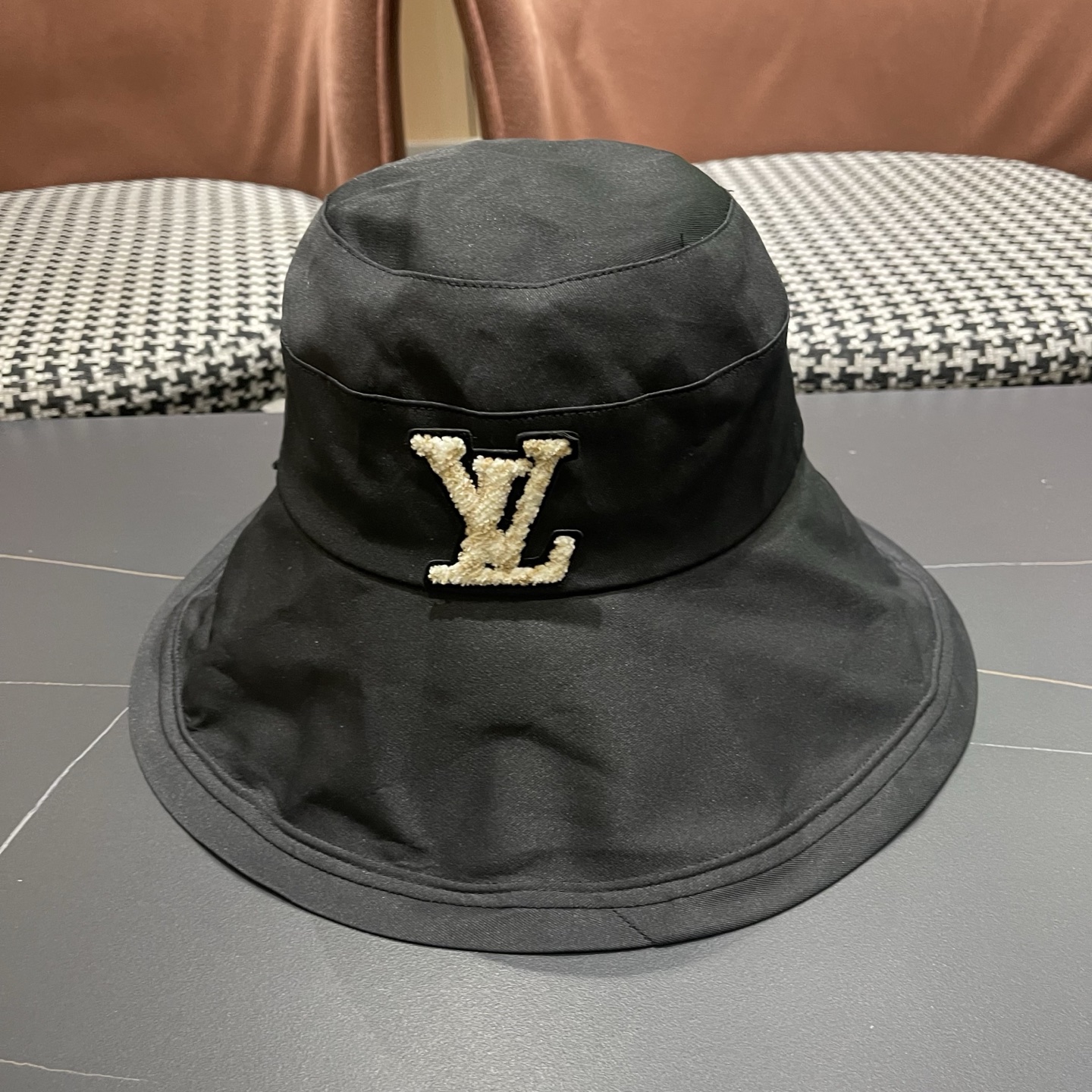 LV路易威登 日系新款百搭蝴蝶结太阳帽英伦渔夫帽女可折叠防晒春秋季大檐帽潮