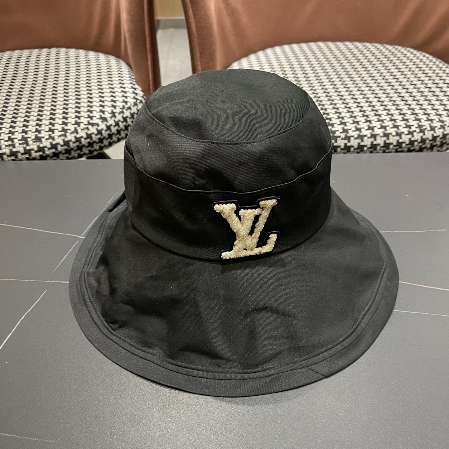 LV路易威登 日系新款百搭蝴蝶结太阳帽英伦渔夫帽女可折叠防晒春秋季大檐帽潮