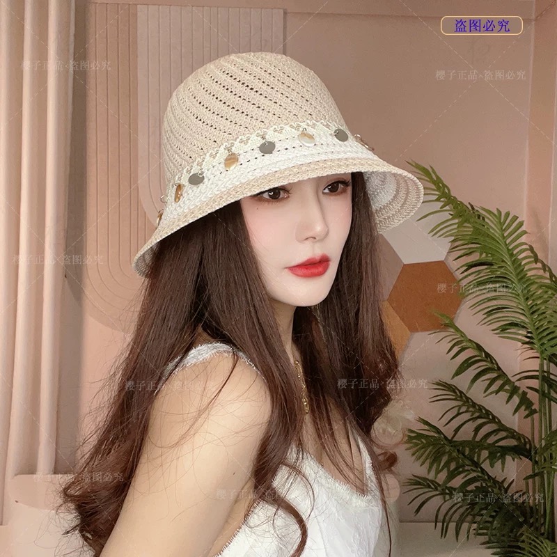 NO:866859,PRADA [Handmade decoration] Large brim, breathable and cool, summer fashion, versatile bucket hat, sun protection hat, women's hat, straw hat, bucket hat, baseball cap, hat, prada, prada, espadrilles, hats19860909PRADA普拉达 ［手工装饰］大帽檐透气凉感遮阳夏季时尚百搭渔夫帽防晒帽女士帽子帽子草帽渔夫帽棒球帽,帽子,prada,prada,espadrilles,hats,hat
