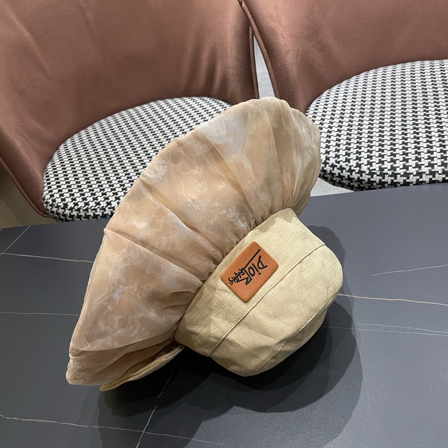 Dior迪奥 新款女士薄款洋气帽子夏季蝴蝶结渔夫帽薄 款出游遮阳帽防晒太阳帽