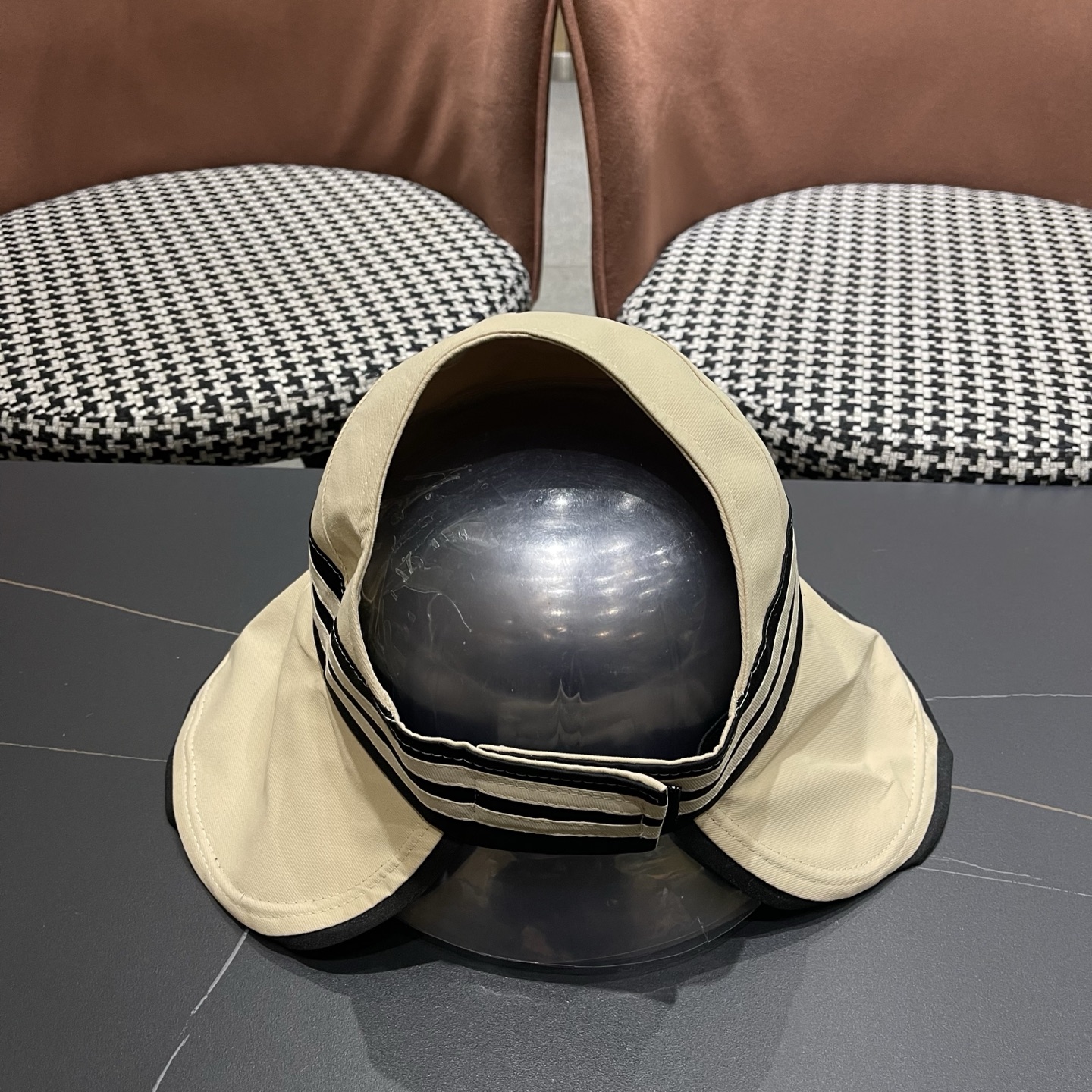 MONCLER（蒙口） 空顶防晒帽夏季帽子女薄款黑胶大帽檐遮阳 帽防紫外线太阳帽沙滩帽