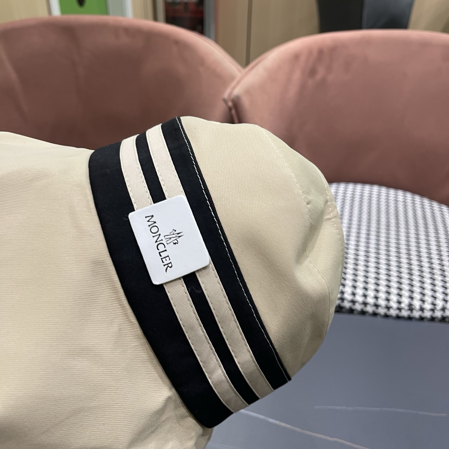 MONCLER（蒙口） 空顶防晒帽夏季帽子女薄款黑胶大帽檐遮阳 帽防紫外线太阳帽沙滩帽