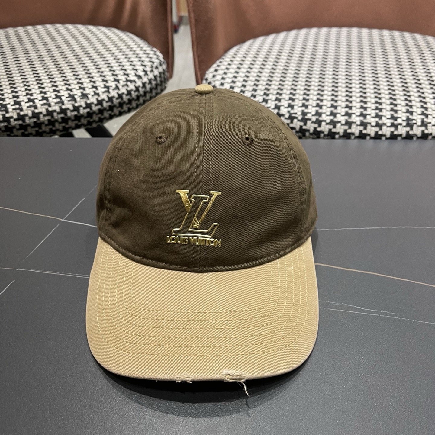 LV路易威登 新款拼色棒球帽男女韩版休闲百搭遮阳显脸小鸭舌帽