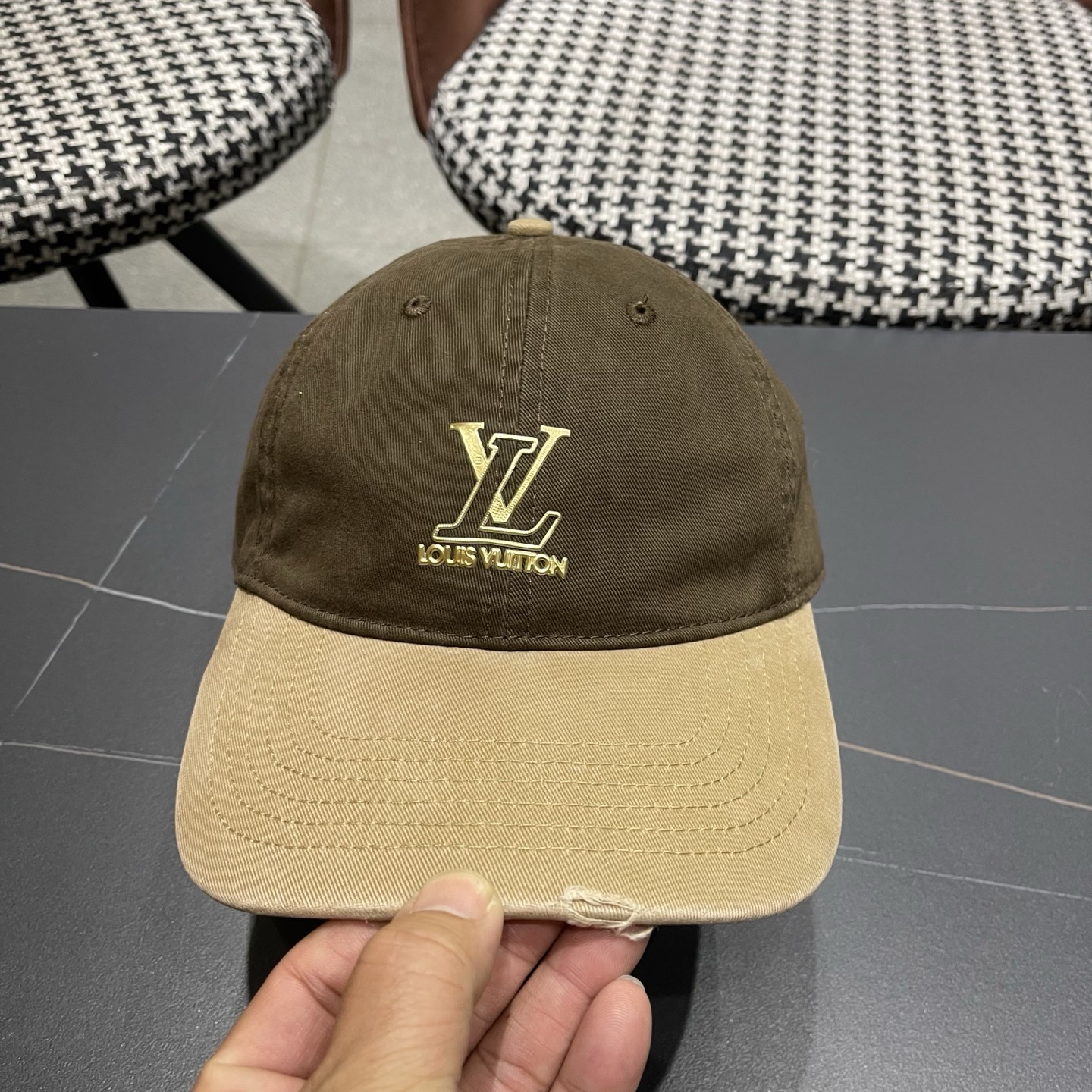 LV路易威登 新款拼色棒球帽男女韩版休闲百搭遮阳显脸小鸭舌帽