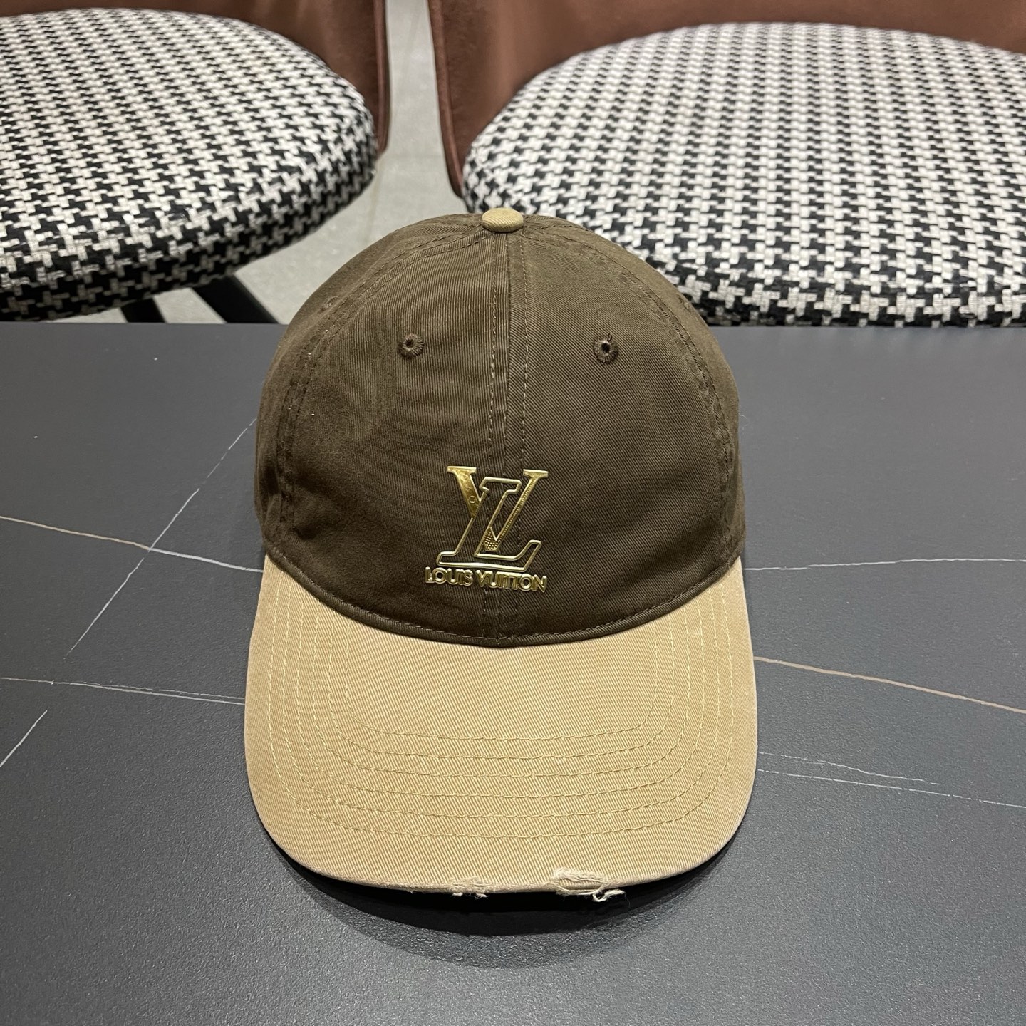 LV路易威登 新款拼色棒球帽男女韩版休闲百搭遮阳显脸小鸭舌帽