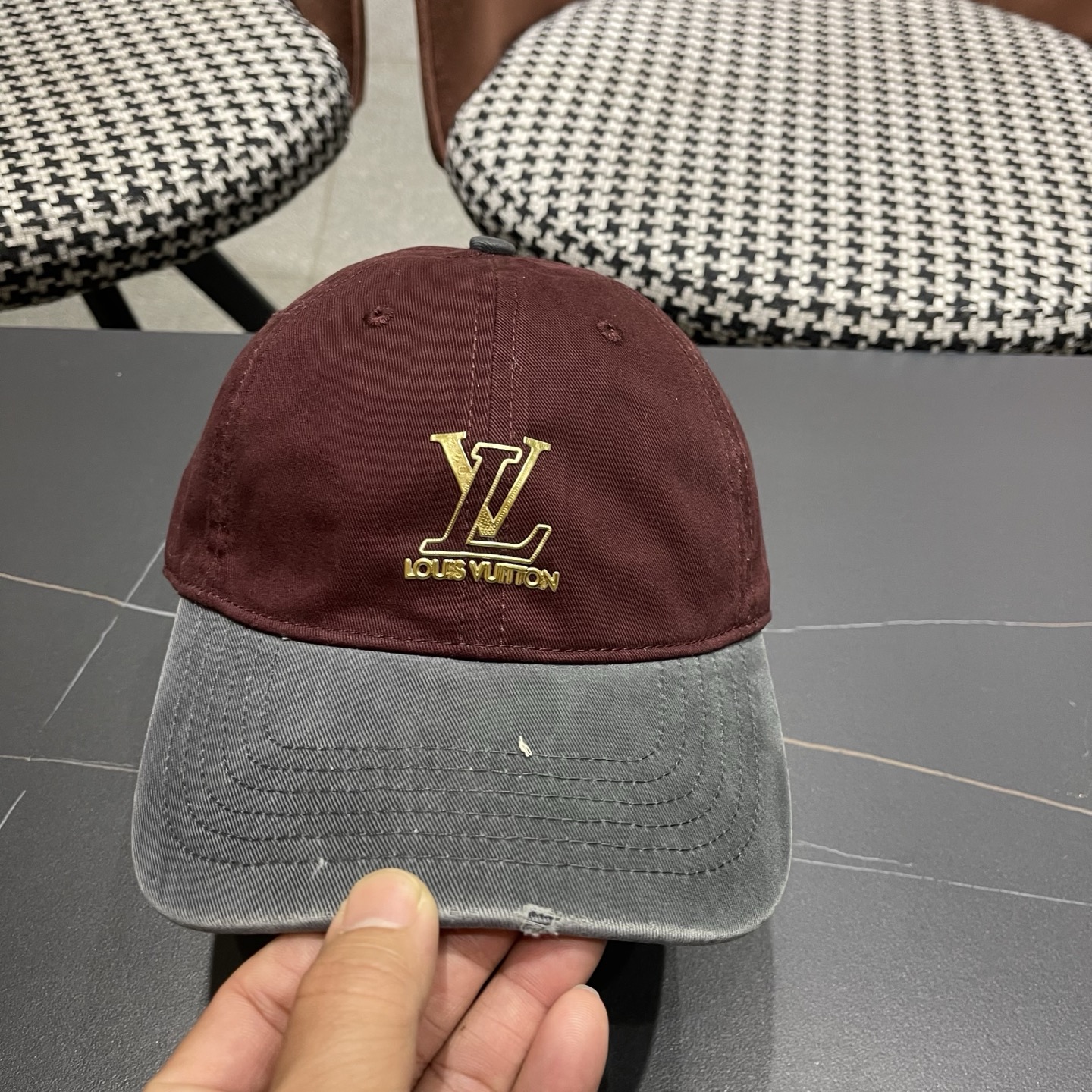 LV路易威登 新款拼色棒球帽男女韩版休闲百搭遮阳显脸小鸭舌帽