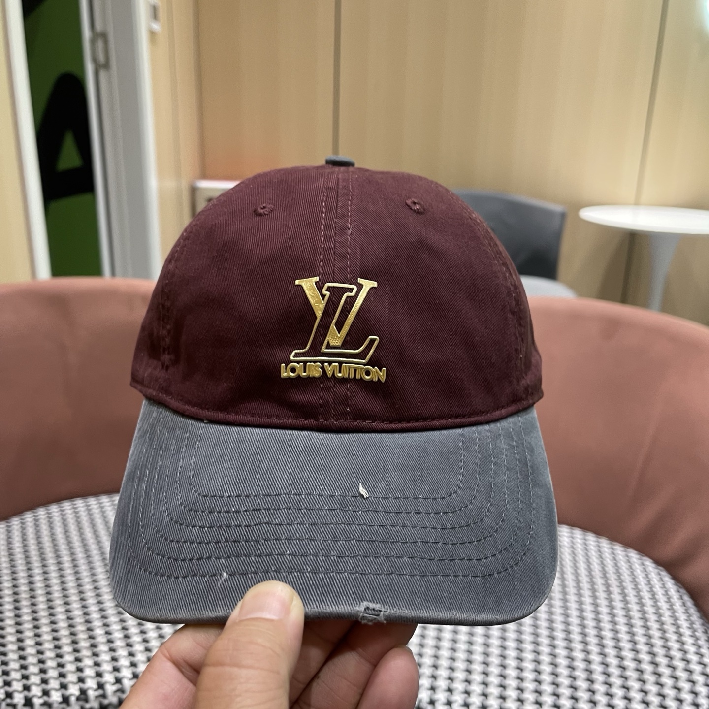 LV路易威登 新款拼色棒球帽男女韩版休闲百搭遮阳显脸小鸭舌帽